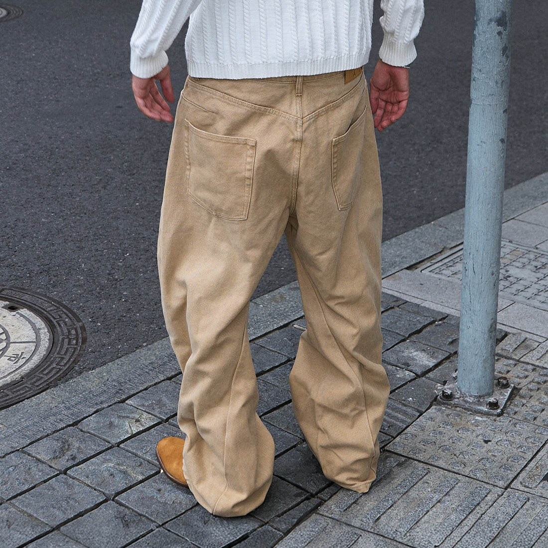 STEEPC Classical Button-Fly Curved-Seam Utility Pants-Pants-S-Free Shipping Leatheretro