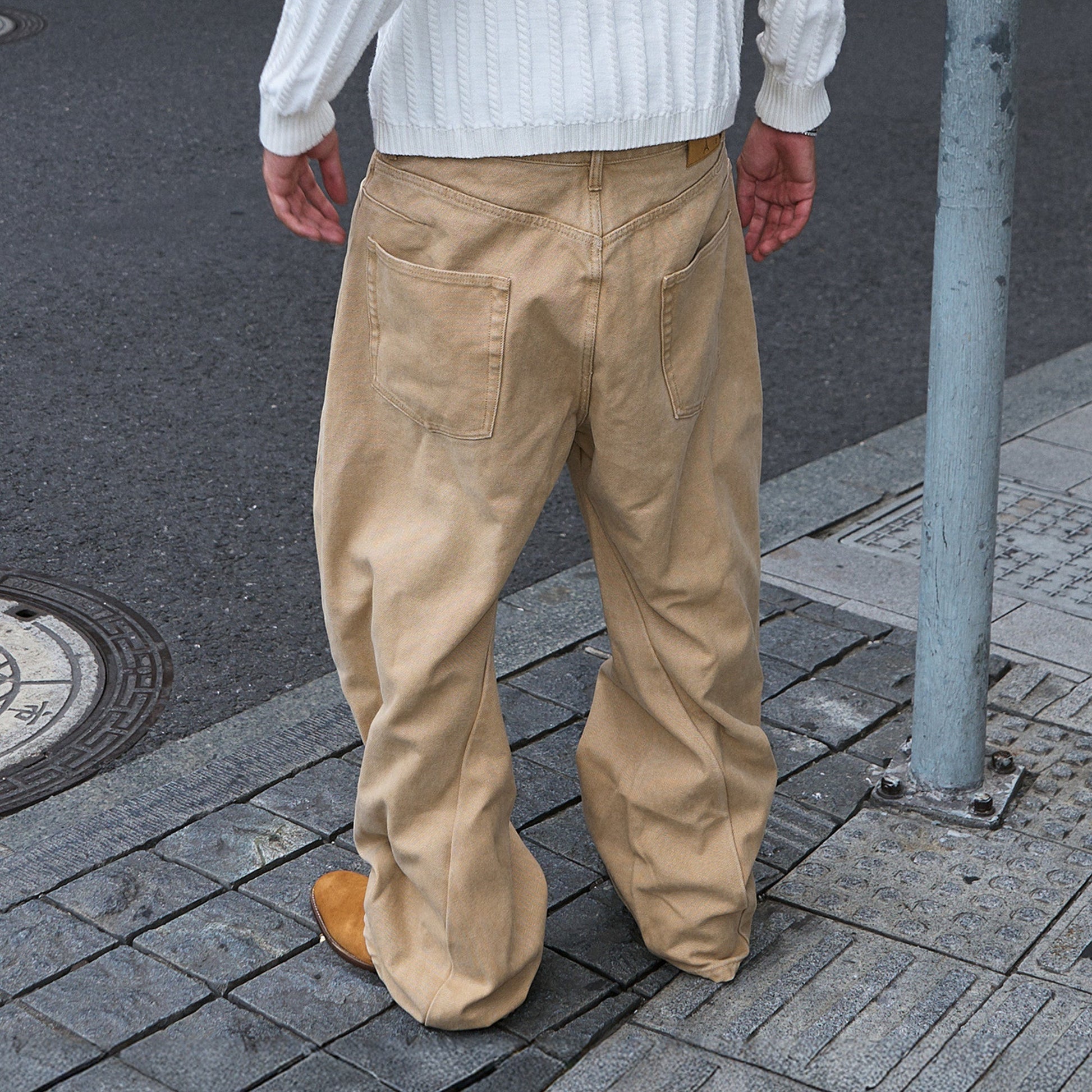 STEEPC Classical Button-Fly Curved-Seam Utility Pants-Pants-S-Free Shipping Leatheretro