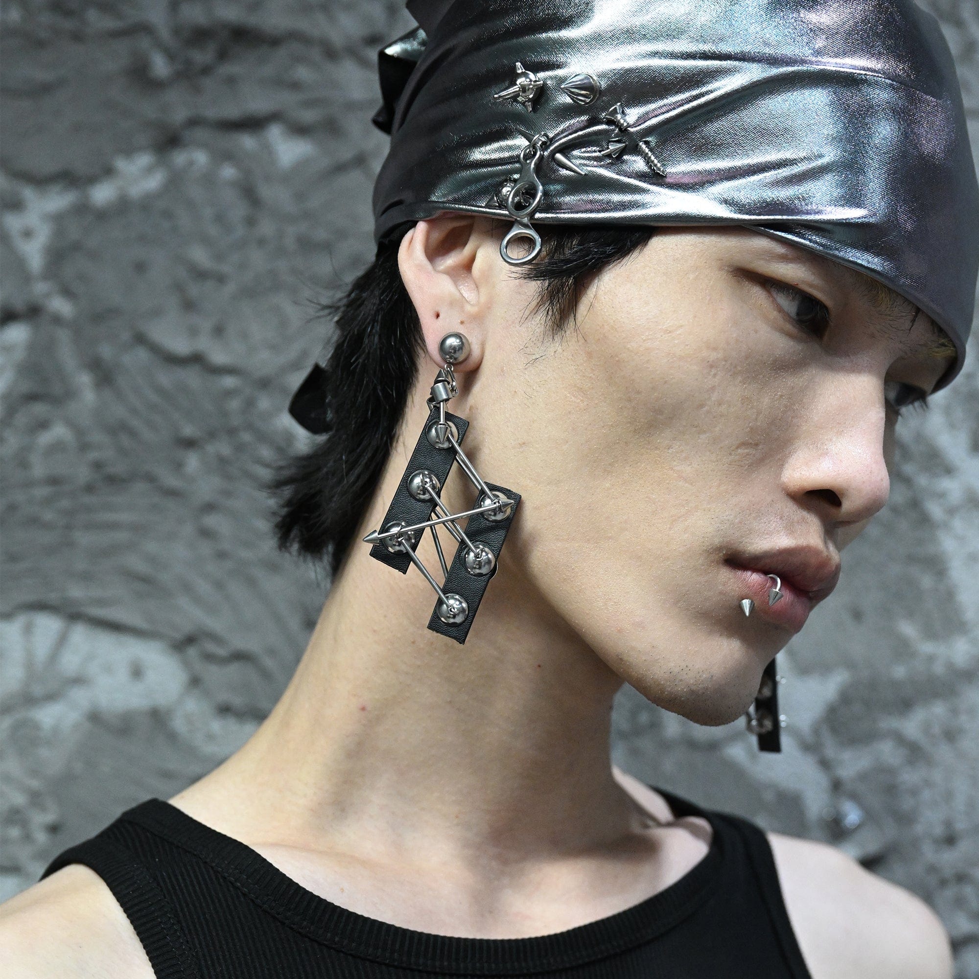 ILLUSORY Modern Hunter Metallic-Bead PU Earring/ Ear Clip-Earring-Earring(A Pair)-Free Shipping Leatheretro