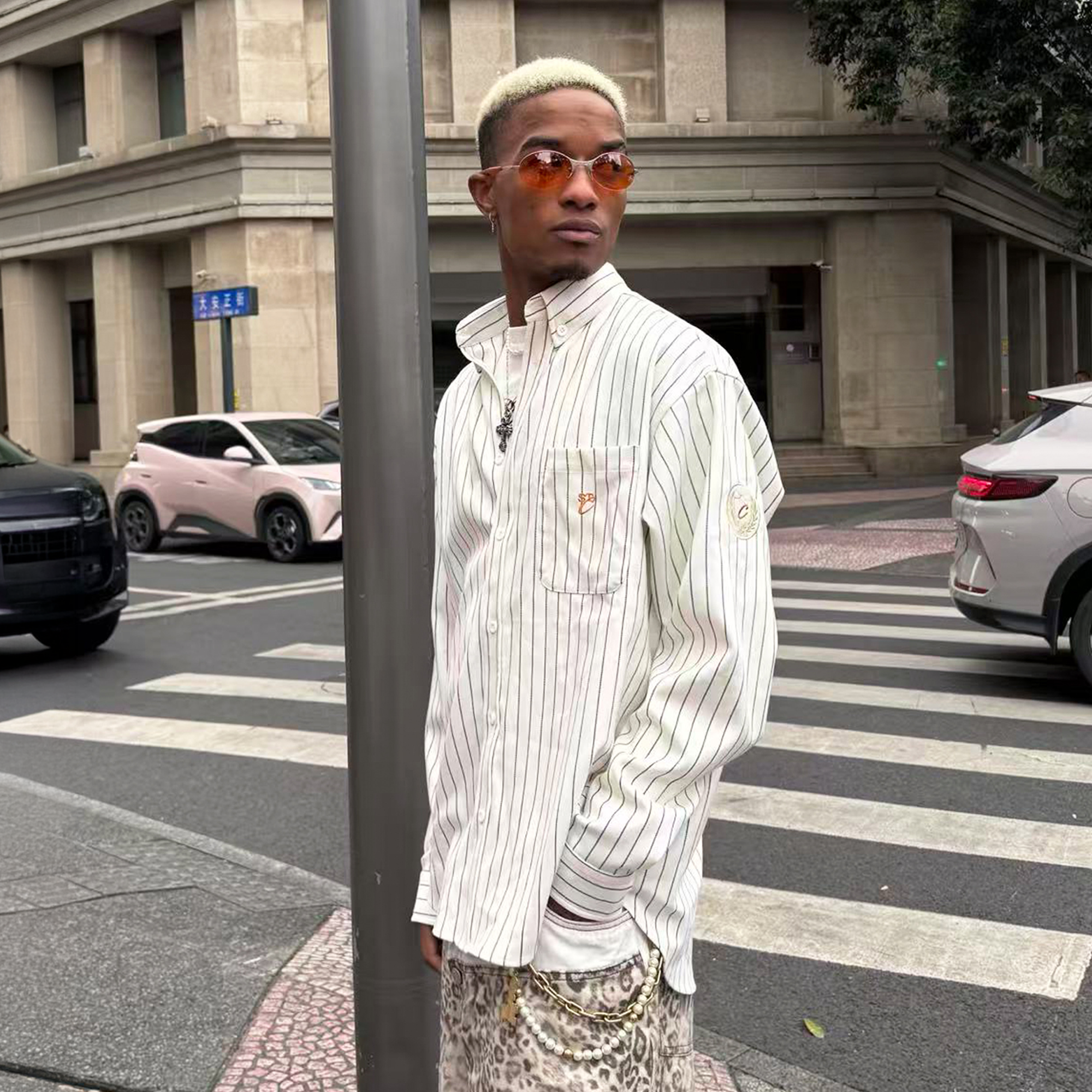 STEEPC Striped Oversized Shirt-Shirt-S (1)-Free Shipping Leatheretro