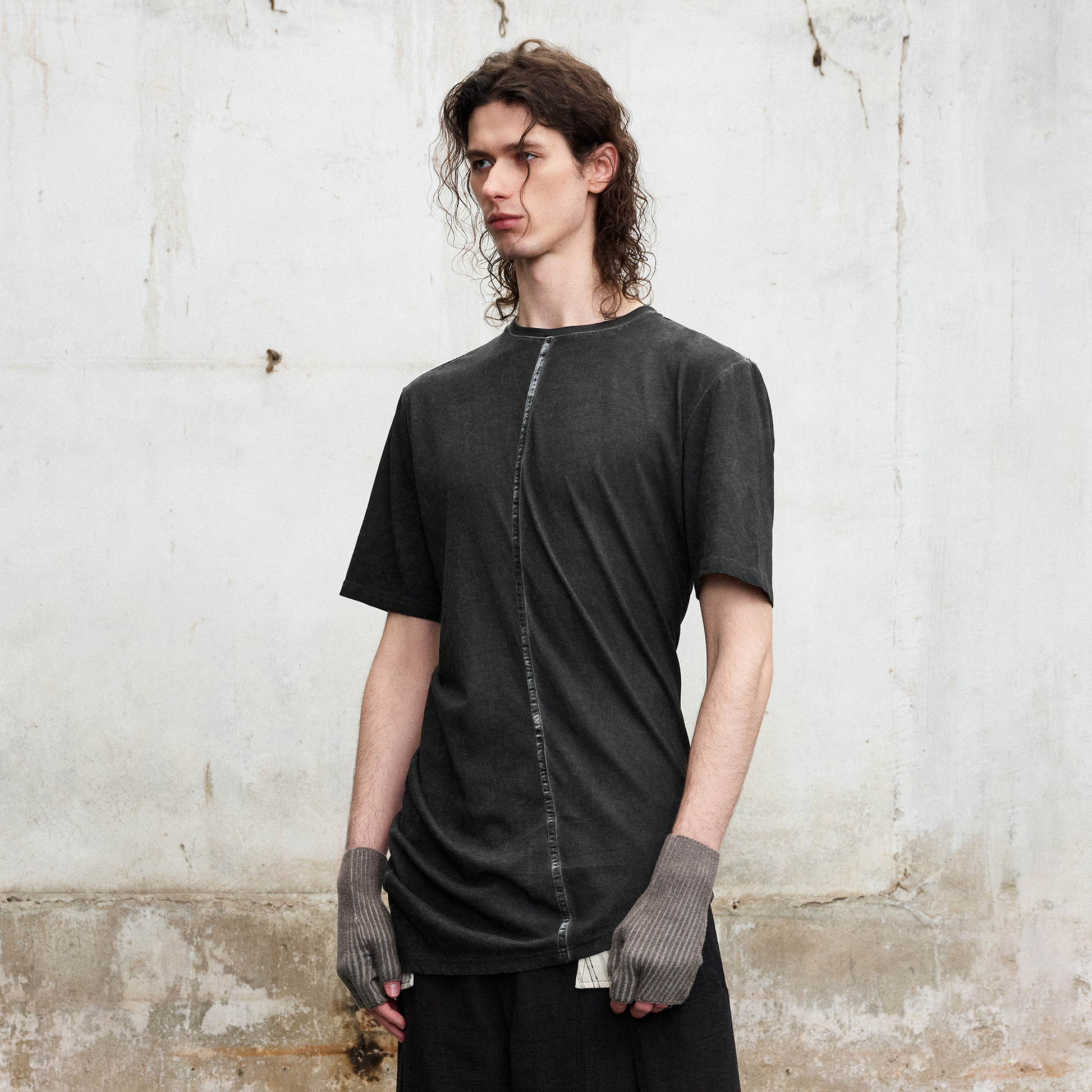 ILNya Nieternite Nifutur Washed Spliced T-Shirt-T Shirt-S (0)-Free Shipping Leatheretro