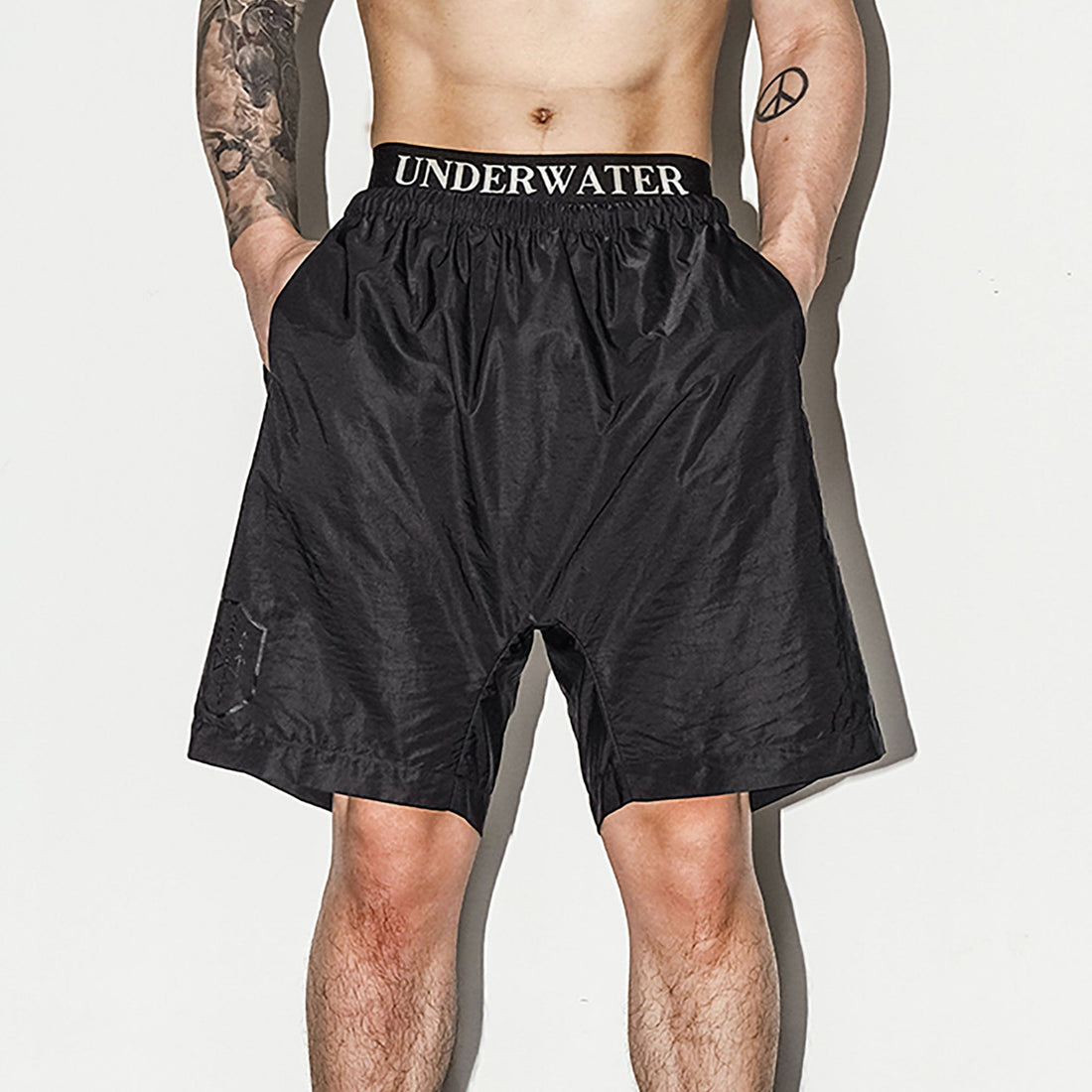 UNDERWATER Dark Soul LOGO Waistband Stretch Boxer Briefs-Shorts-S-Free Shipping Leatheretro