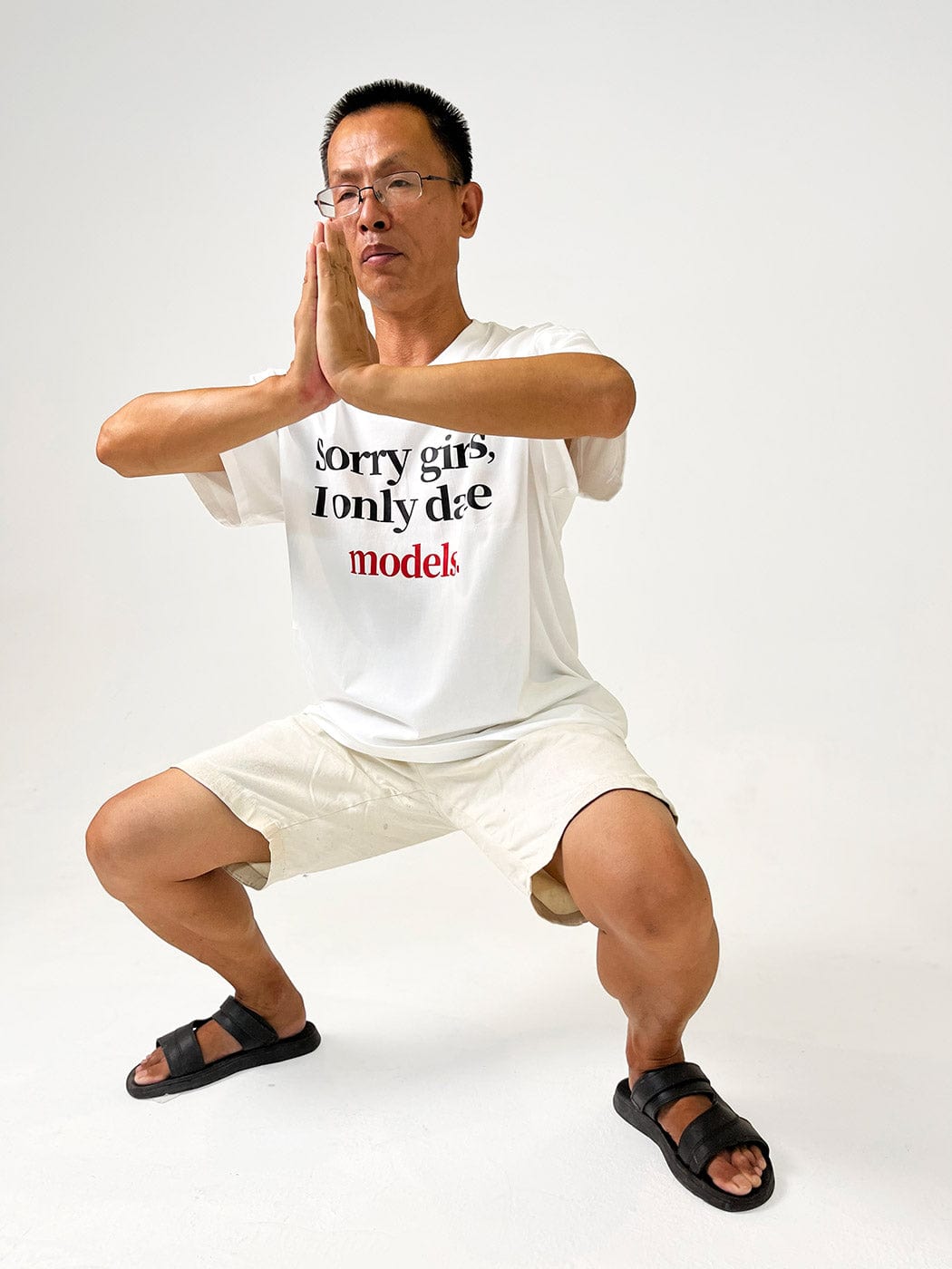 WCC Sorry Girls I Only Date Models Slogan T-Shirt-T Shirt-M-White-Free Shipping Leatheretro