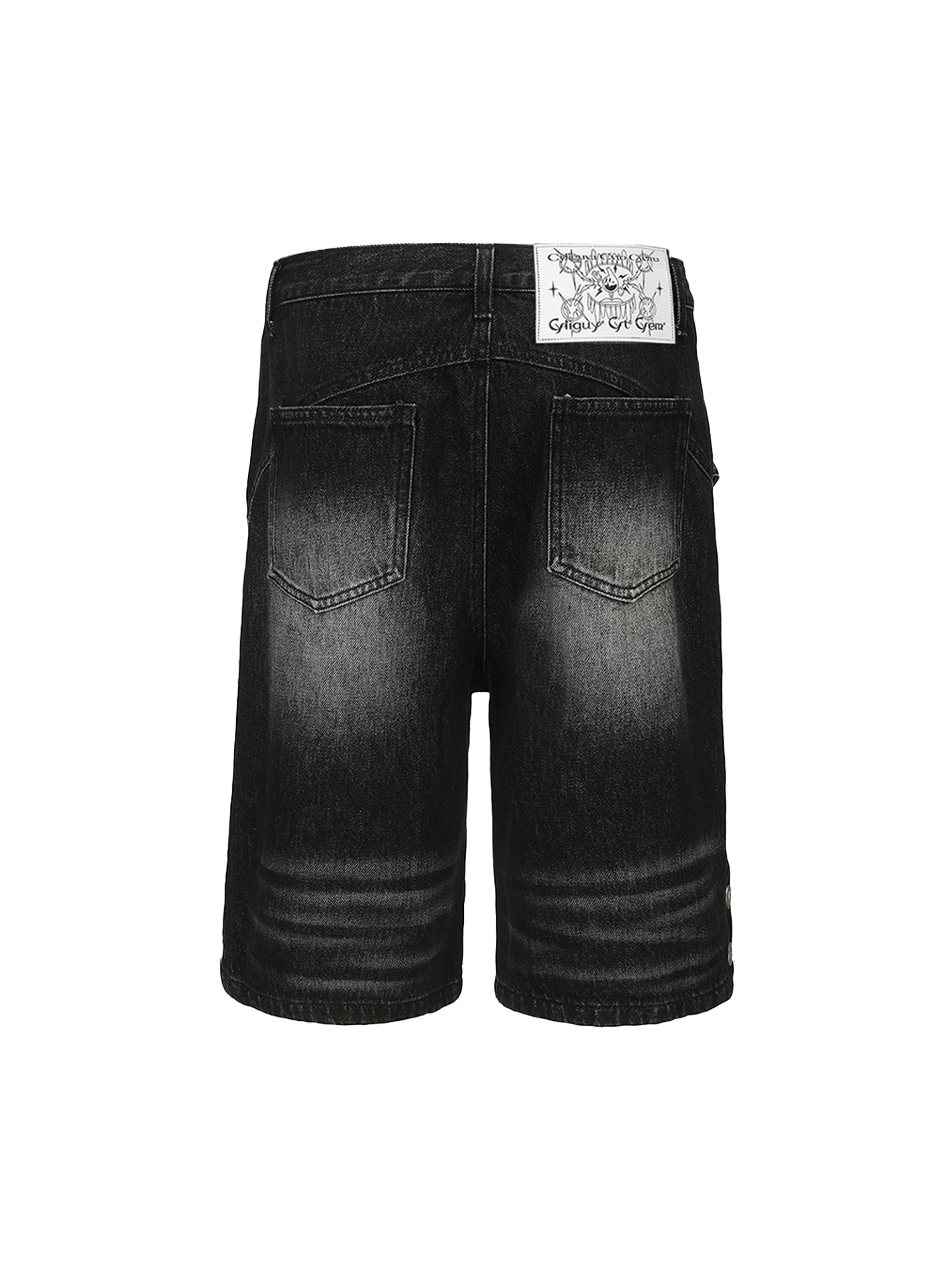 CYCYCY Retro Washed Paneled Denim Shorts-Shorts-XS / 28“-Free Shipping Leatheretro