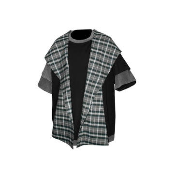 RELABEL Contrast Layered Detachable Hood T-Shirt-T Shirt-XS-Free Shipping Leatheretro