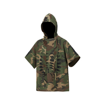 RELABEL Camo Detachable Hood Skeleton Graphic Tee-T Shirt-XS (Preorder)-Free Shipping Leatheretro