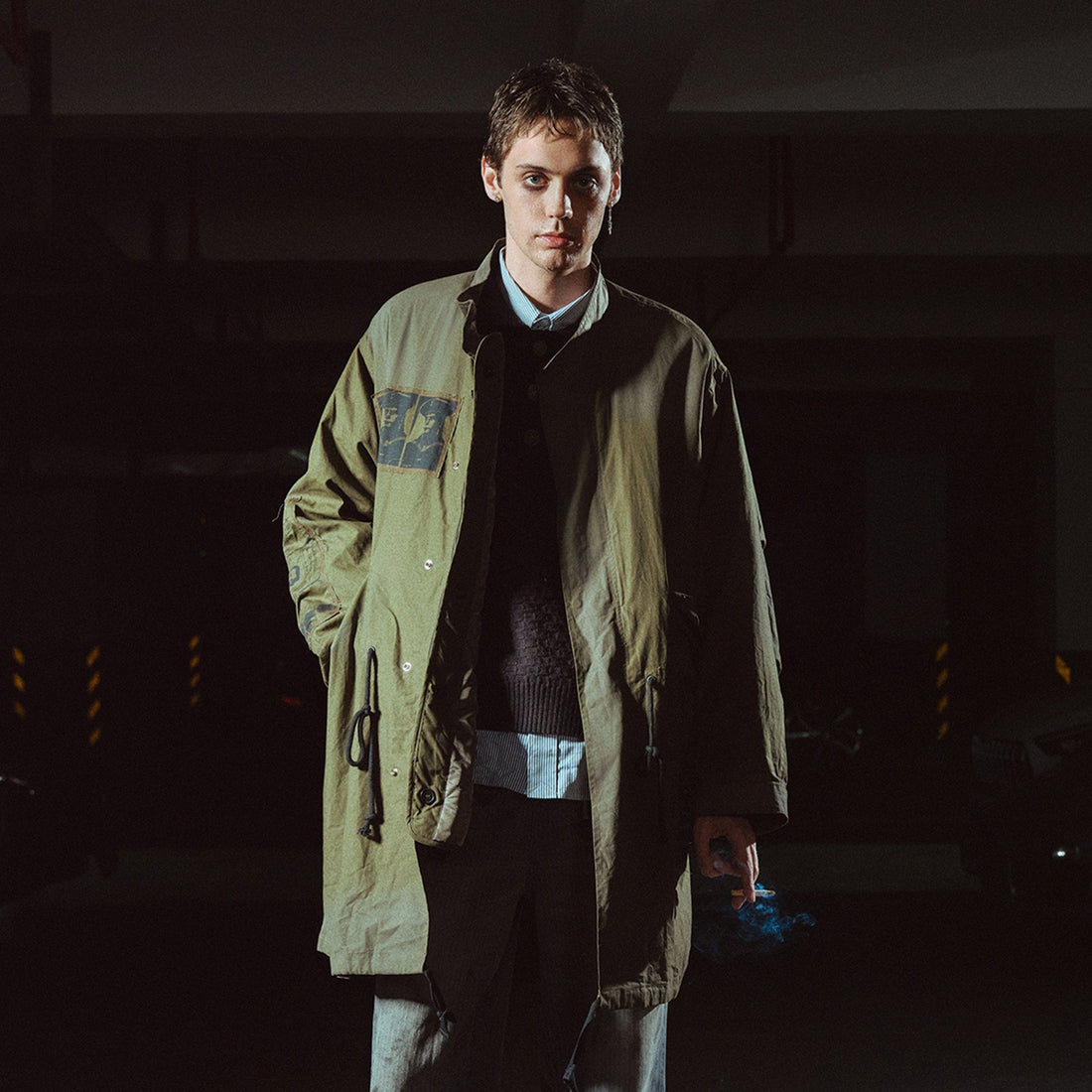 RICHILL Detachable Inner Liner Patch Parka-Jacket-S-Free Shipping Leatheretro