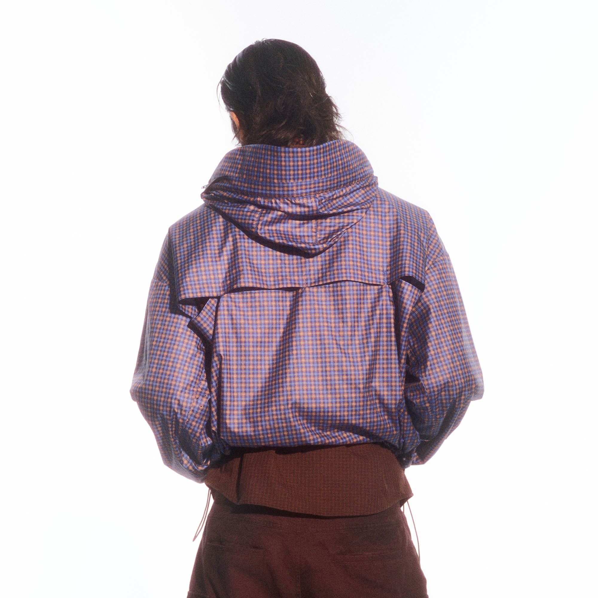 TRECLUB Retro Plaid UV Protection Hooded Jacket-Jacket-S-Free Shipping Leatheretro