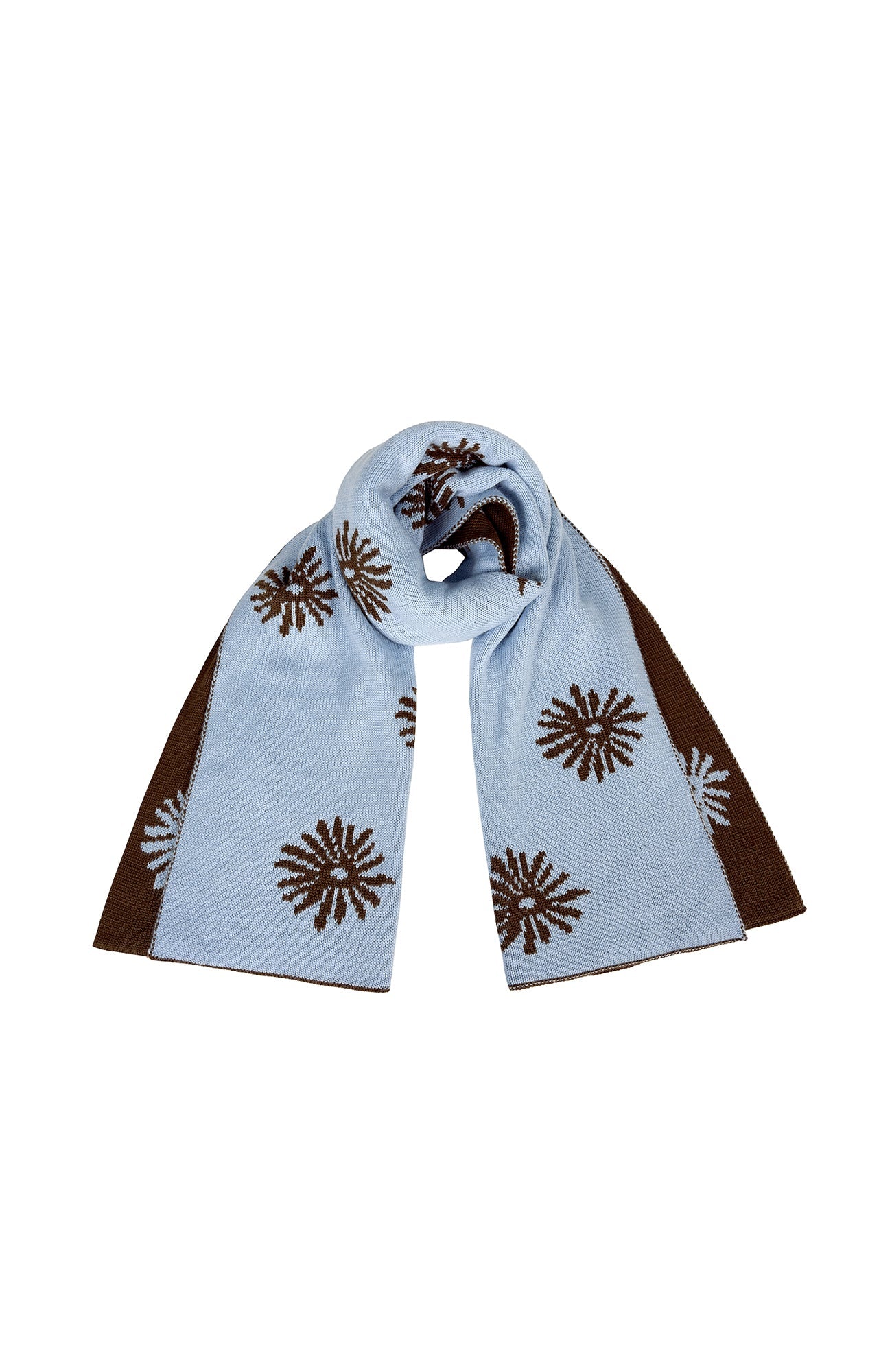 MIICHOUS Snowflake Jacquard Reversible Wool-Blend Scarf-Black-Free Shipping Leatheretro