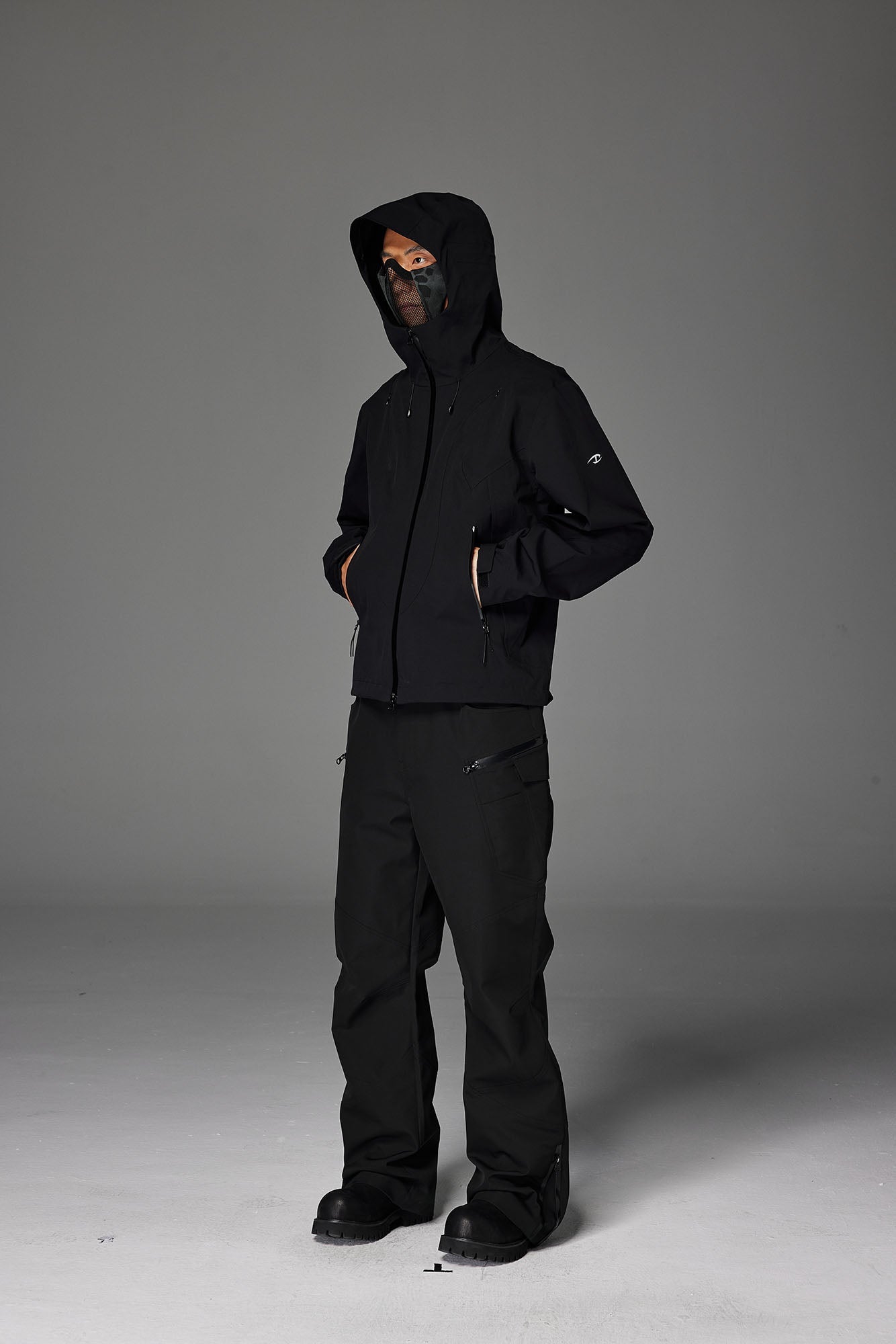 CATSSTAC Tech Panel Zip-Hem Waterproof Pants-Pants-M-Gray-Free Shipping Leatheretro