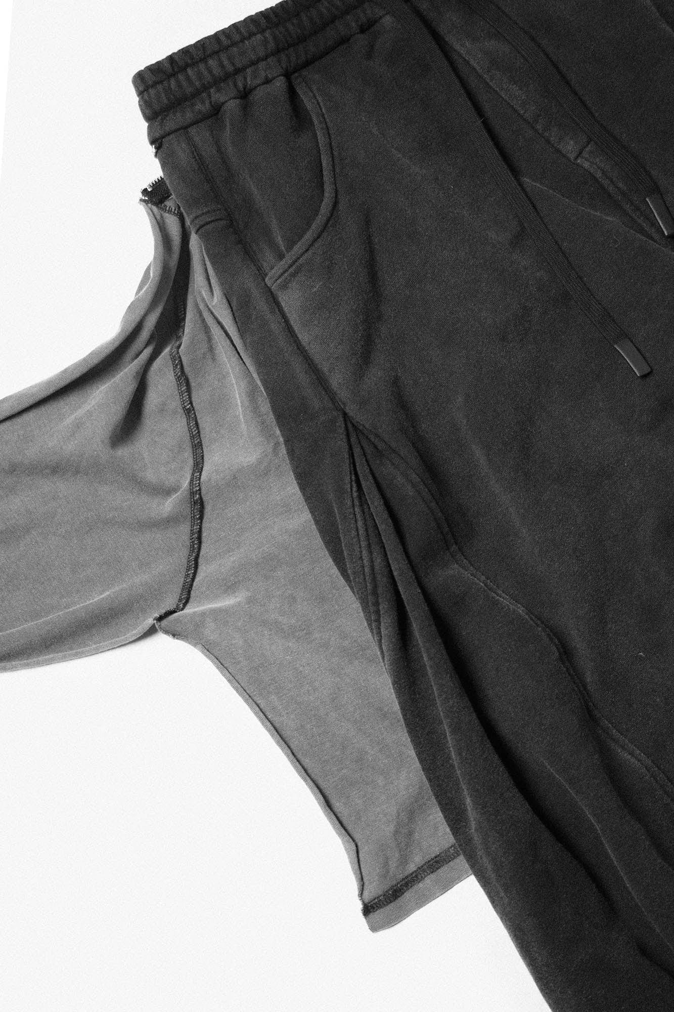 RELABEL Detachable Back Flap Draped Balloon Pants Gray-Pants-XS-Free Shipping Leatheretro