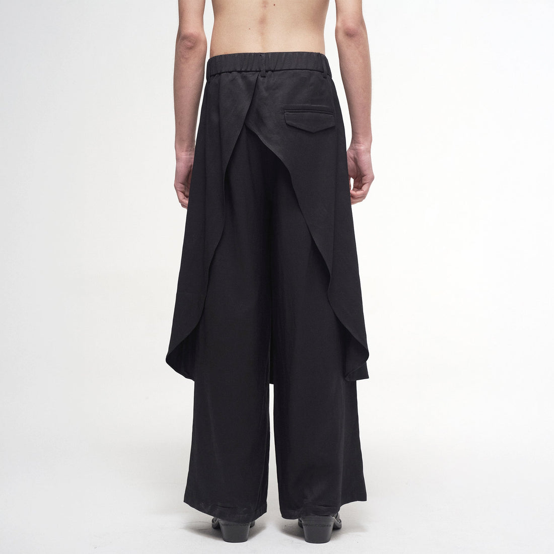 ILNya Nieternite Nifutur Asymmetrical Double-Layer Wide-Leg Pants-Pants-S(0) (Preorder)-Free Shipping Leatheretro