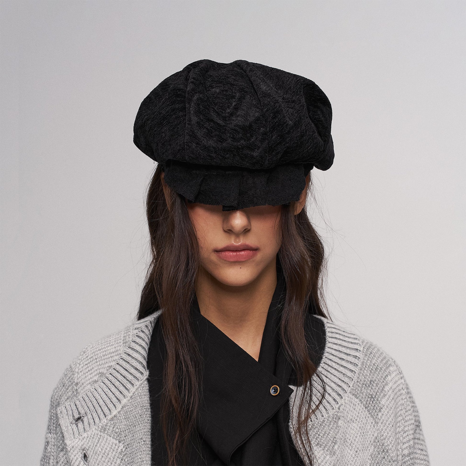 ILNya Nieternite Nifutur Lace-Jacquard Newsboy Cap-Hat, Cap, Beanie-M (1)(Preorder)-Free Shipping Leatheretro