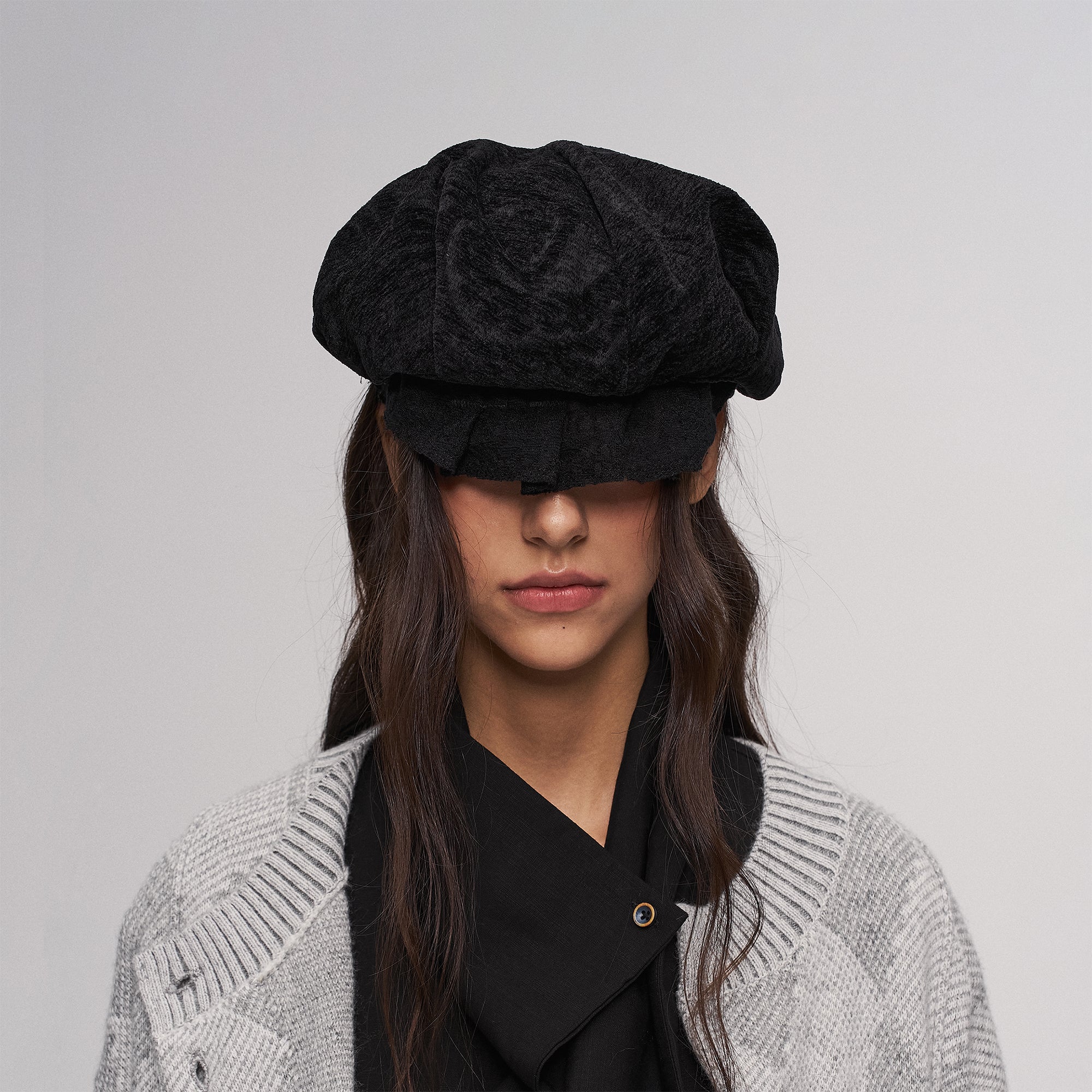 ILNya Nieternite Nifutur Lace-Jacquard Newsboy Cap-Hat, Cap, Beanie-M (1)(Preorder)-Free Shipping Leatheretro
