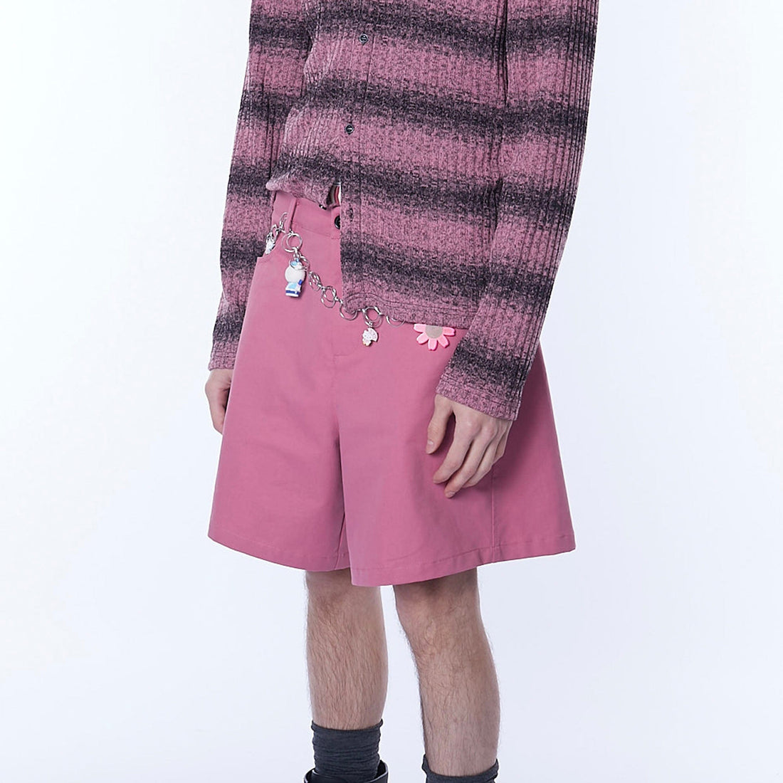 ASSEEN Asymmetric Side Strap Wide-Leg Shorts-Shorts-S-Free Shipping Leatheretro