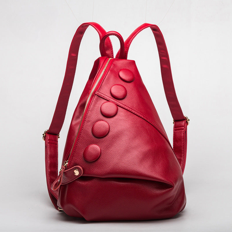 Genuine Leather Women's Backpack-Backpack-burgundy-Free Shipping Leatheretro