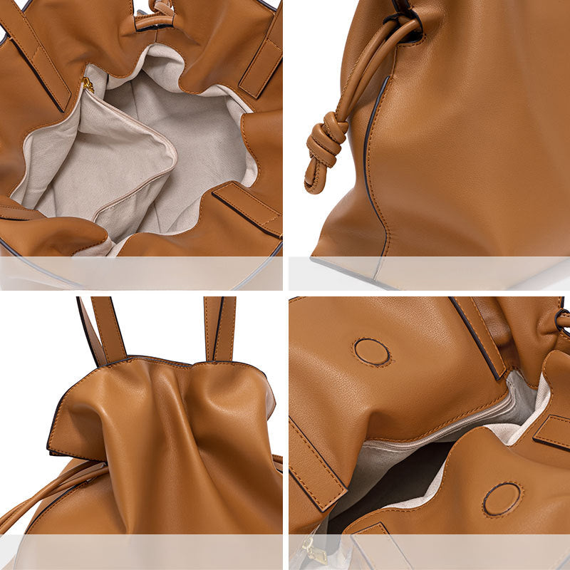 Stylish Genuine Leather Shoulder Bag-Handbags-Light Brown-Free Shipping Leatheretro