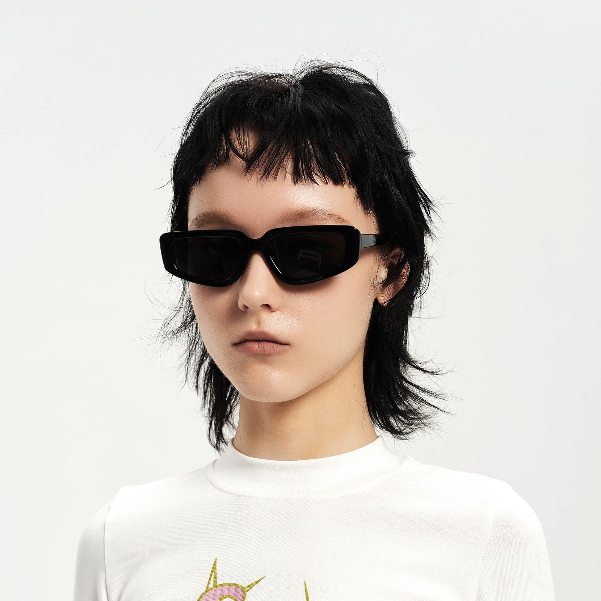 DAMAGE ASIA OPTICALS The Cat Eye Sunglasses-Sunglasses-One Size-Black-Free Shipping Leatheretro