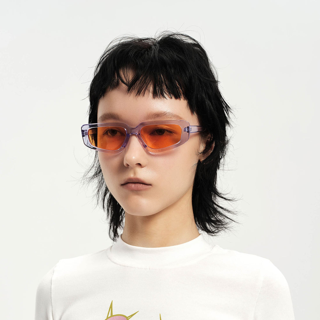 DAMAGE ASIA OPTICALS The Cat Eye Sunglasses-Sunglasses-One Size-Yellow-Free Shipping Leatheretro