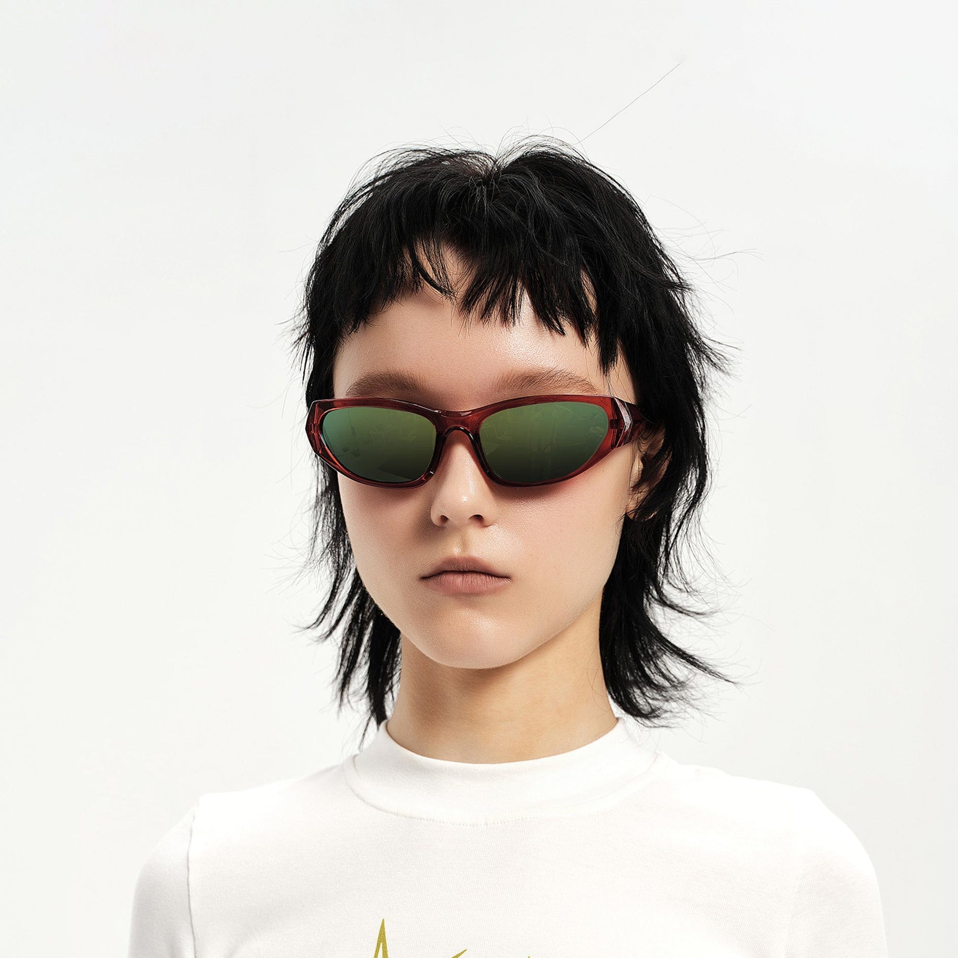 DAMAGE ASIA OPTICALS Essential Cat Eye Bold Frame Sunglasses-Sunglasses-One Size-Red-Free Shipping Leatheretro