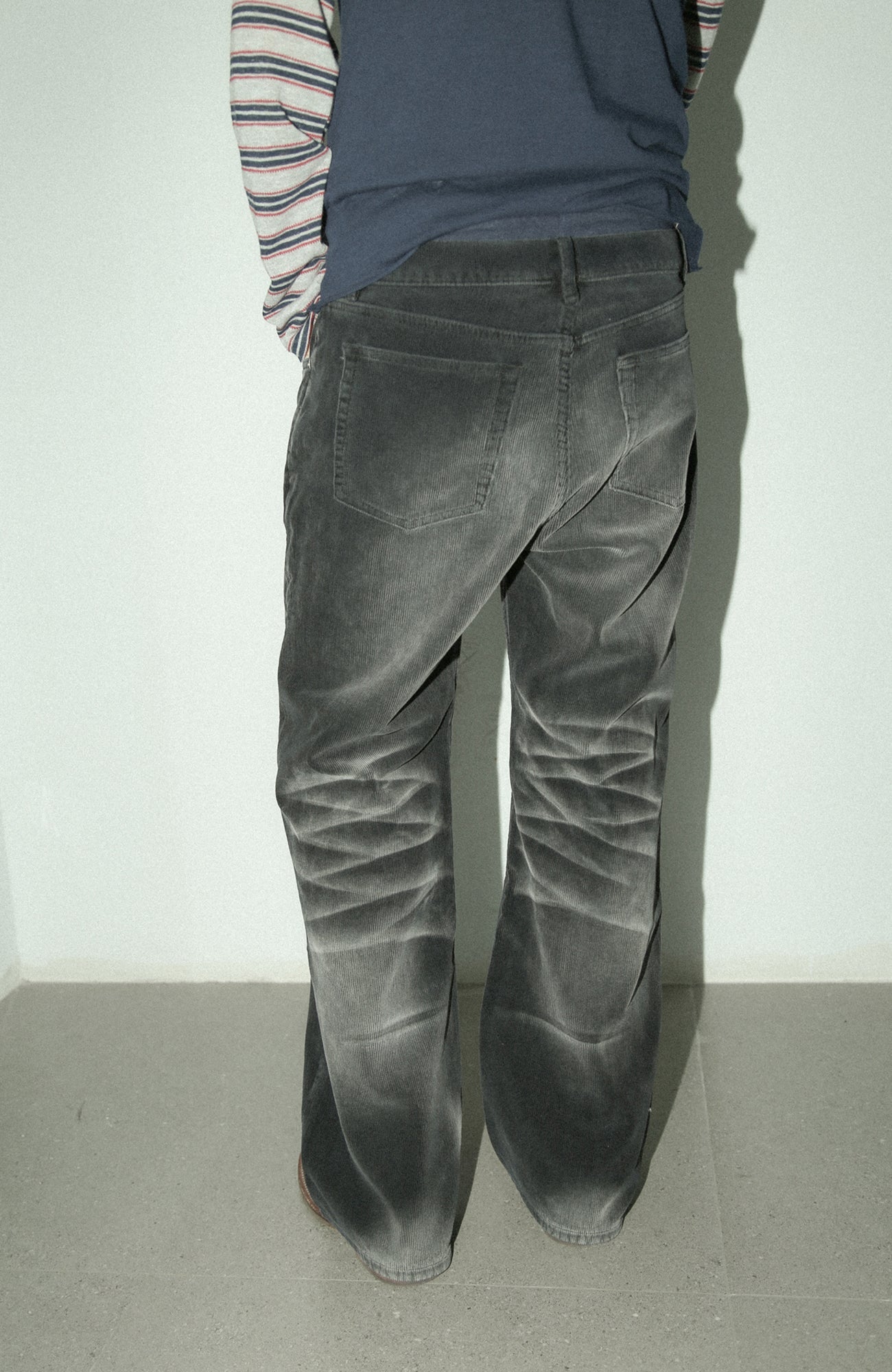 TRECLUB Washed Straight-Leg Corduroy Trousers-Pants-S (Preorder)-Free Shipping Leatheretro