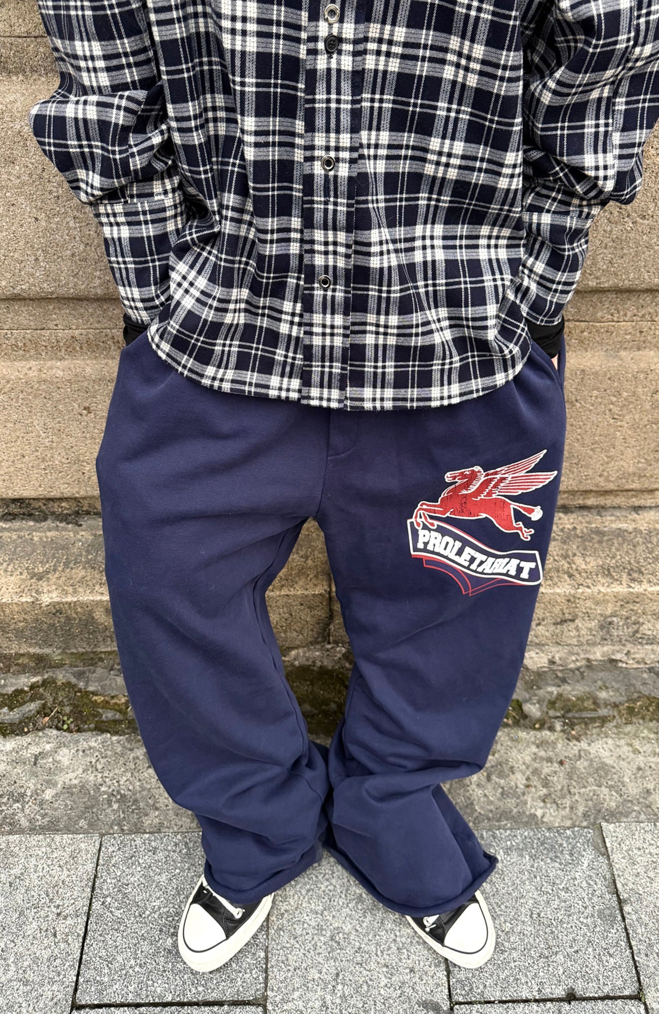 TRECLUB Washed Graphic Wide-Leg Sweatpants-Pants-S (Preorder)-Free Shipping Leatheretro