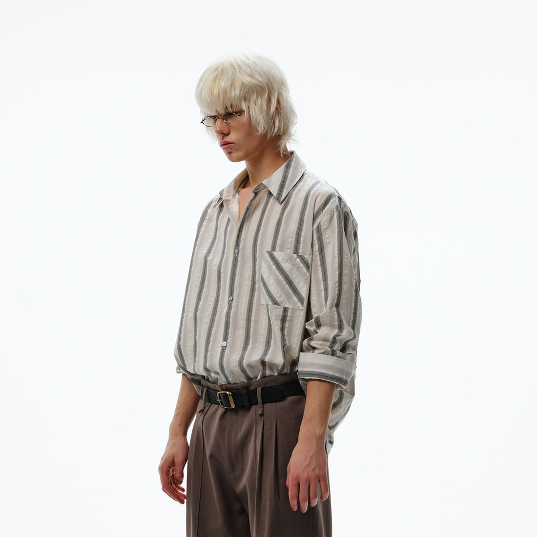 TRECLUB Retro Stripe Long-Sleeve Shirt-Shirt-S-Free Shipping Leatheretro