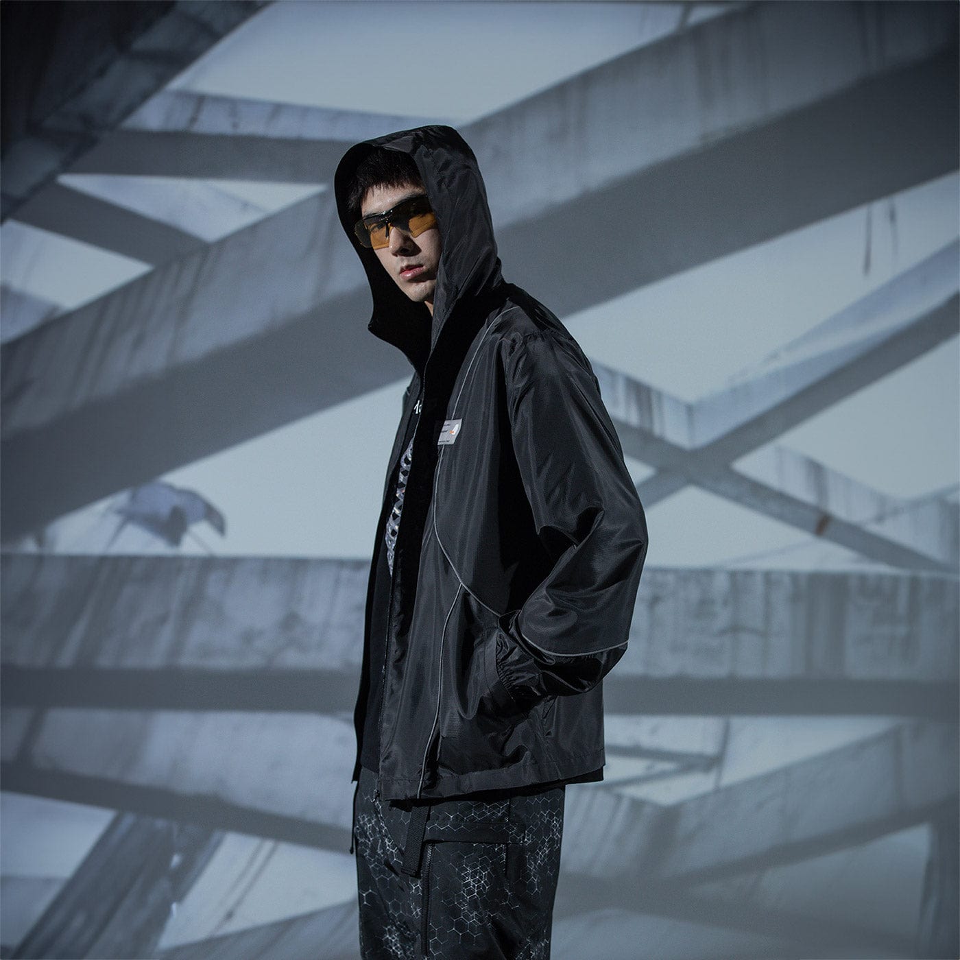 ENSHADOWER Modern Reflective Stripes Jacket-Jacket-M-Grey-Free Shipping Leatheretro