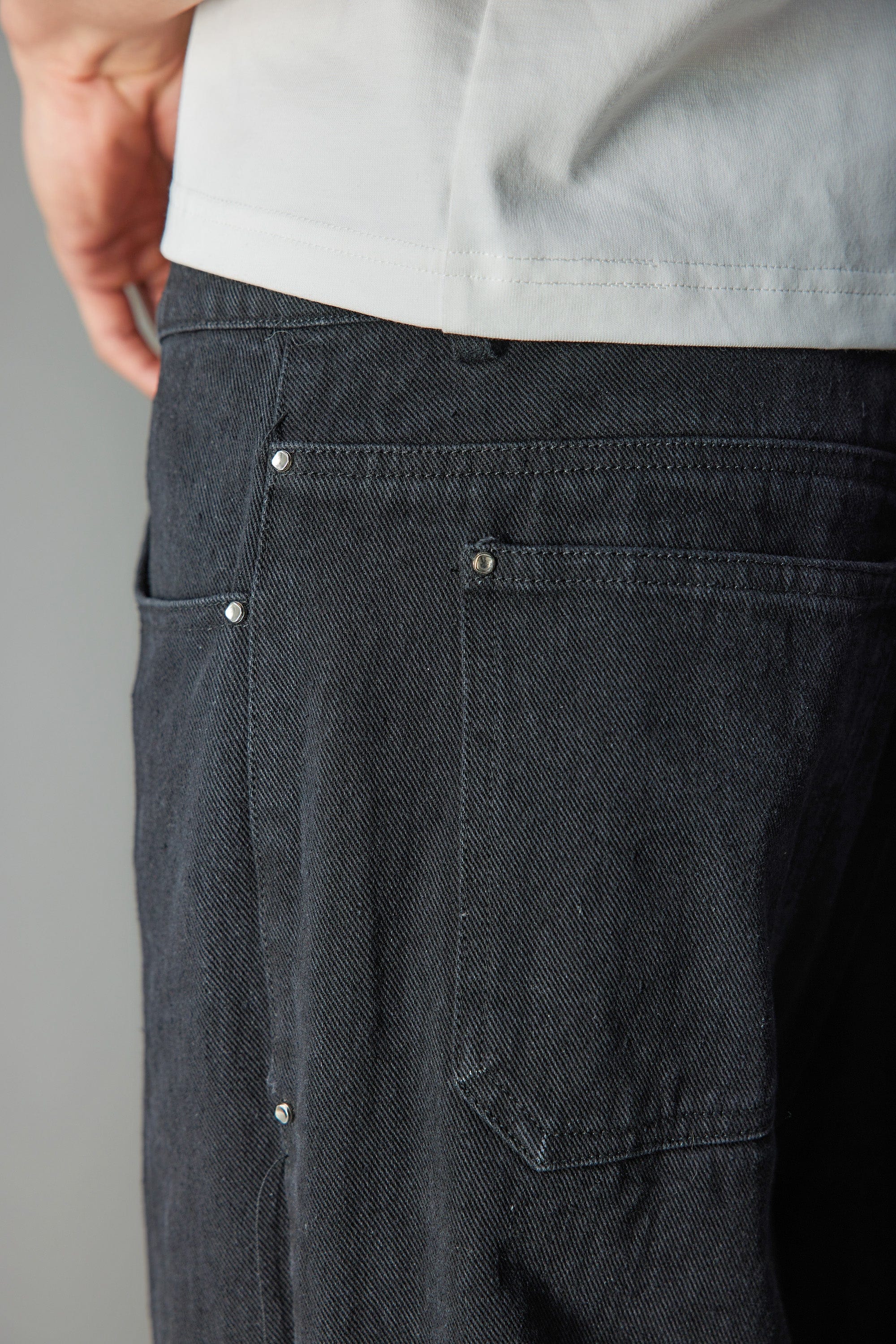 WHISTLEHUNTER Stacked Washed Rivet Flare Jeans-Jeans-S-Blue-Free Shipping Leatheretro