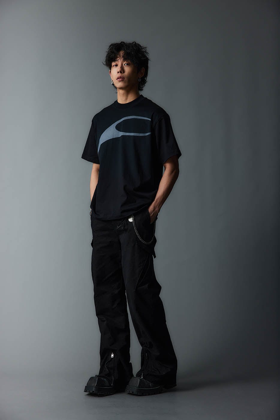 WHISTLEHUNTER Crescent Logo T-Shirt-T Shirt-S-Black-Free Shipping Leatheretro