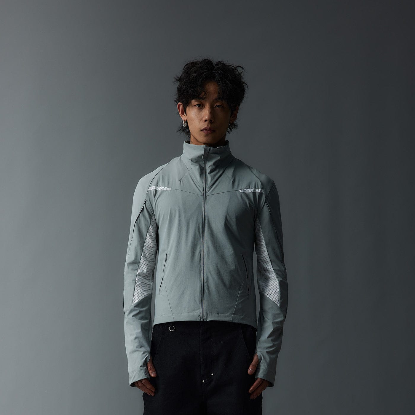 WHISTLEHUNTER Glacier Shuttle Spliced Slim Fit Jacket-Jacket-S-Grey-Free Shipping Leatheretro