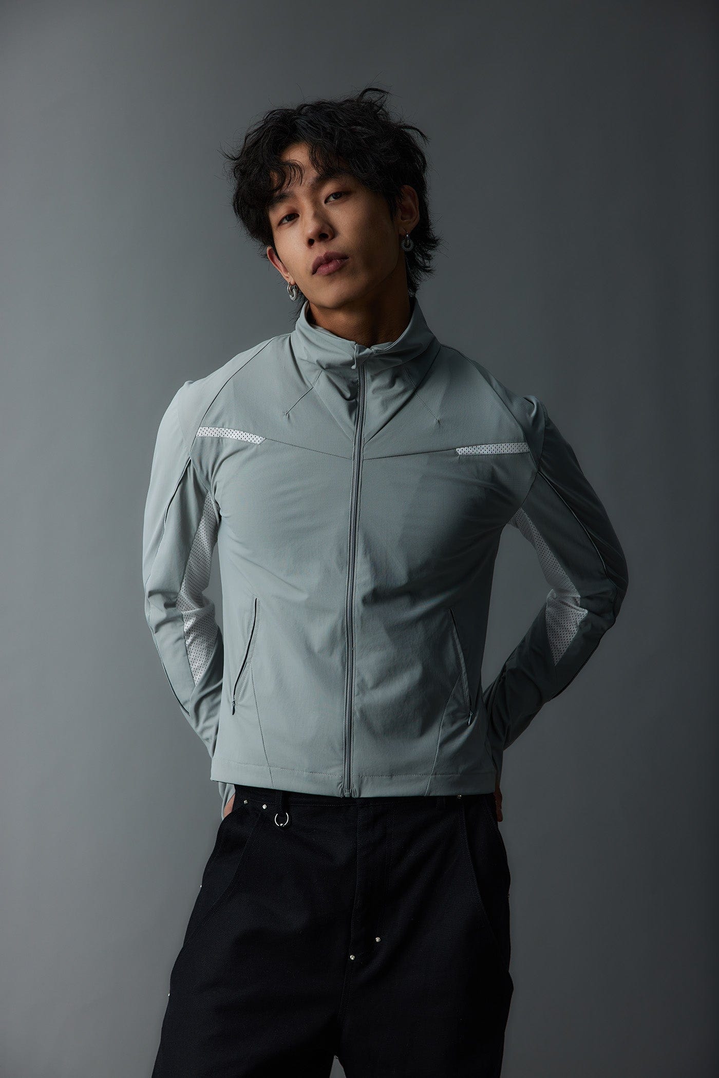 WHISTLEHUNTER Glacier Shuttle Spliced Slim Fit Jacket-Jacket-S-Grey-Free Shipping Leatheretro