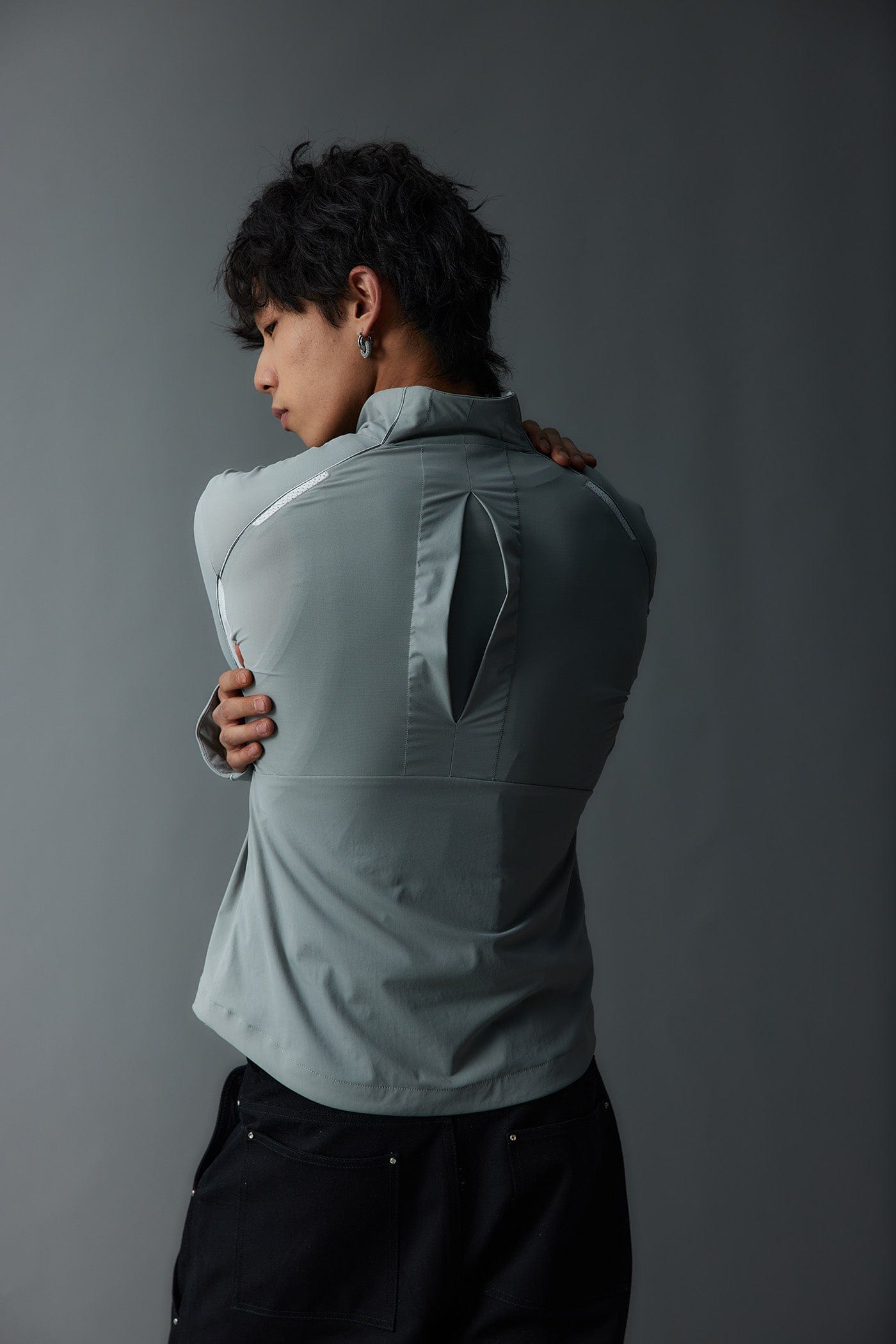 WHISTLEHUNTER Glacier Shuttle Spliced Slim Fit Jacket-Jacket-S-Grey-Free Shipping Leatheretro