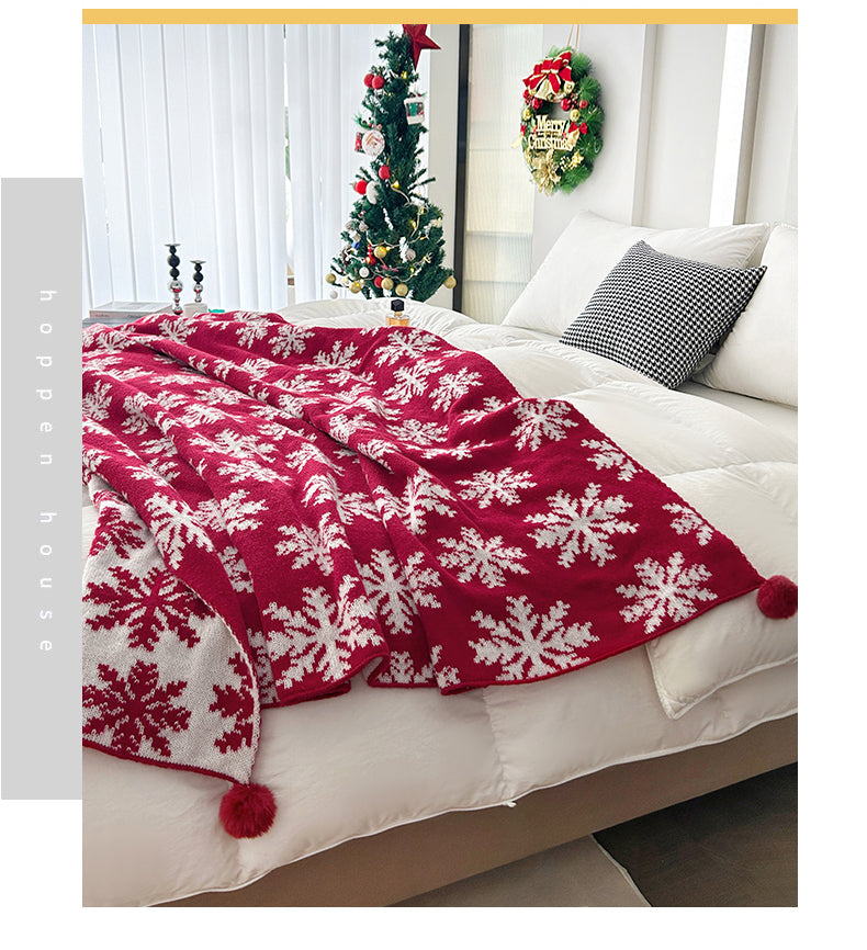 Merry christmas soft knitted blanket-Blankets-A-110x130cm-Free Shipping Leatheretro