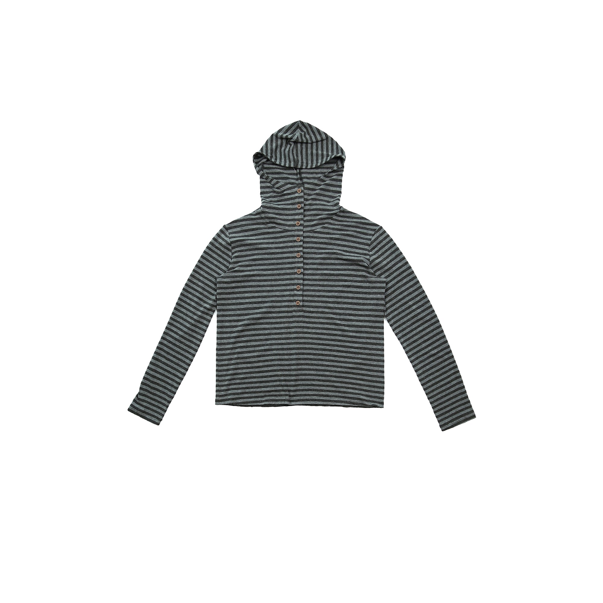 TRECLUB Stripe Hooded Polo Long Sleeve-L/S Tee-S (Preorder)-Free Shipping Leatheretro