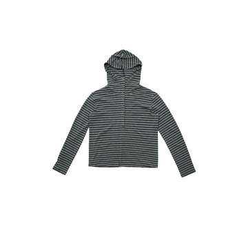 TRECLUB Stripe Hooded Polo Long Sleeve-L/S Tee-S (Preorder)-Free Shipping Leatheretro