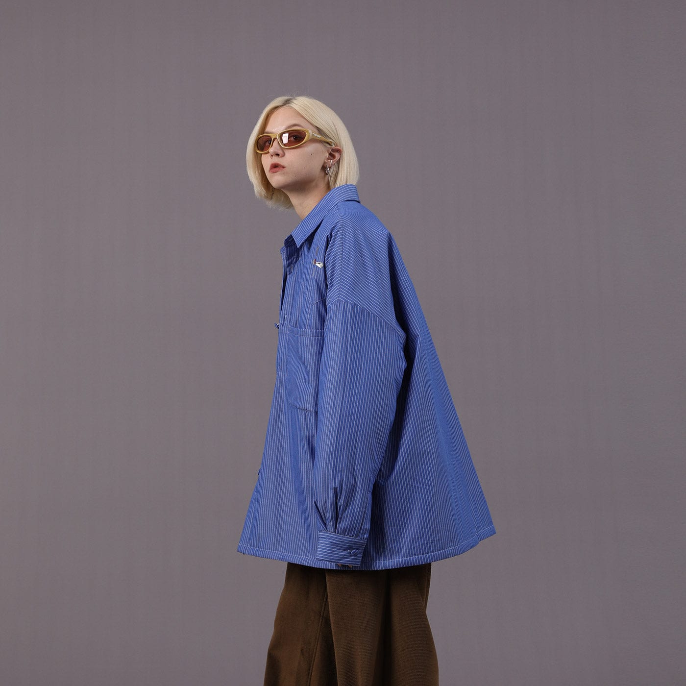 MIICHOUS Crystal Star Cotton Padded Shirt Jacket-Jacket-S-Navy Blue-Free Shipping Leatheretro