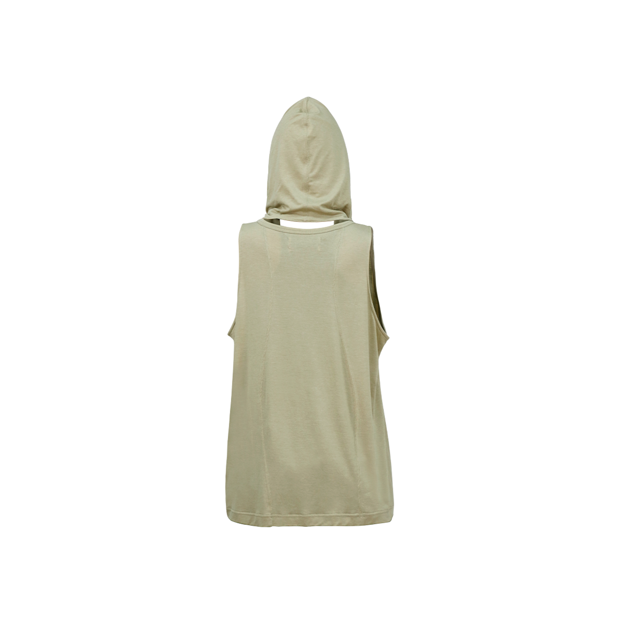 RELABEL Tencel Wool Hooded Ruched Tank Top-Tank Top-S (Preorder)-Green-Free Shipping Leatheretro