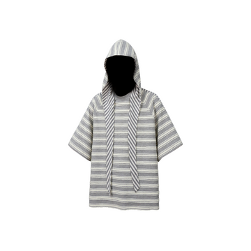 RELABEL Striped Wool-Blend Detachable Hood Tee-T Shirt-XS-Gray-Free Shipping Leatheretro