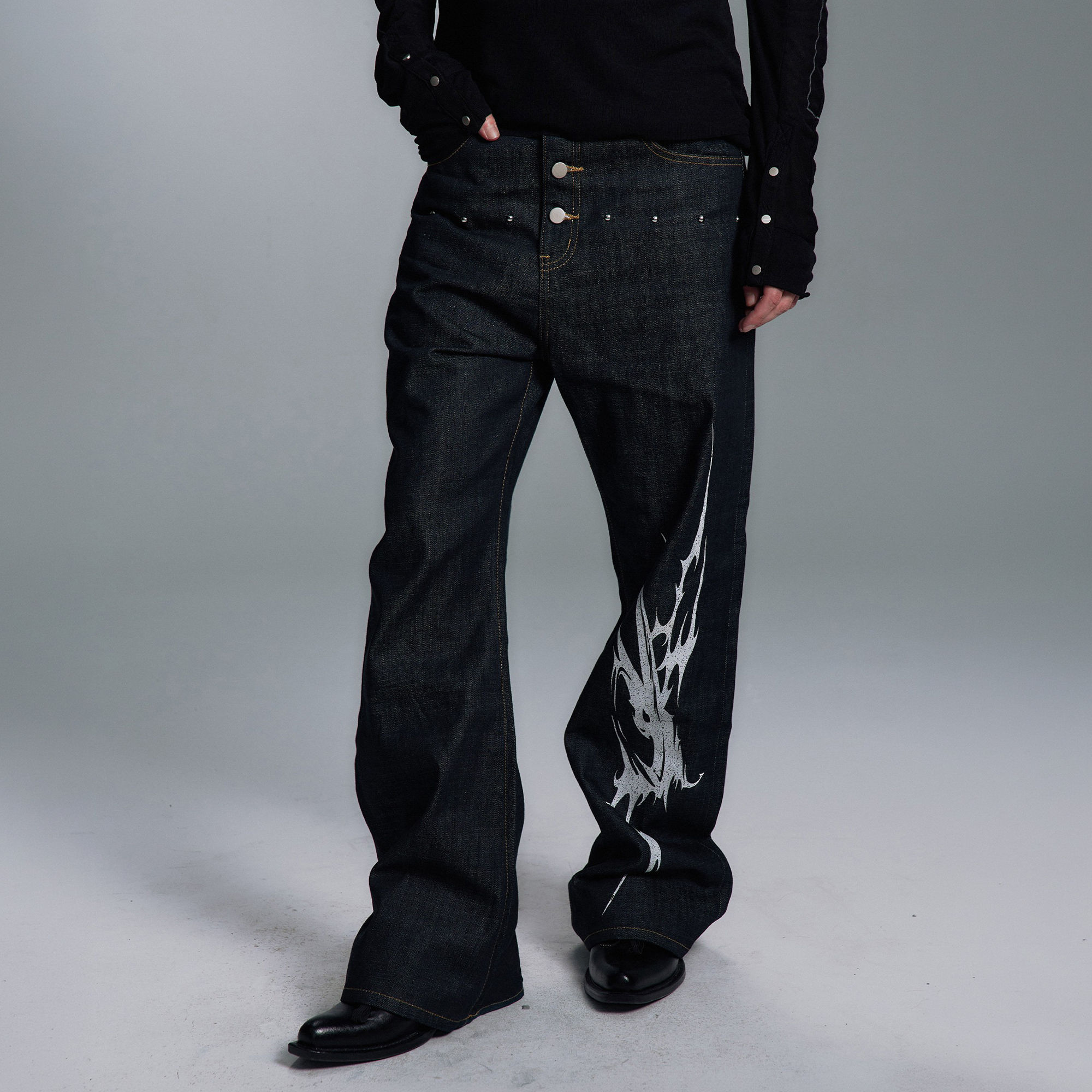 PAIKI Thorn Totem Selvedge Jeans-Jeans-S / 31"-Free Shipping Leatheretro