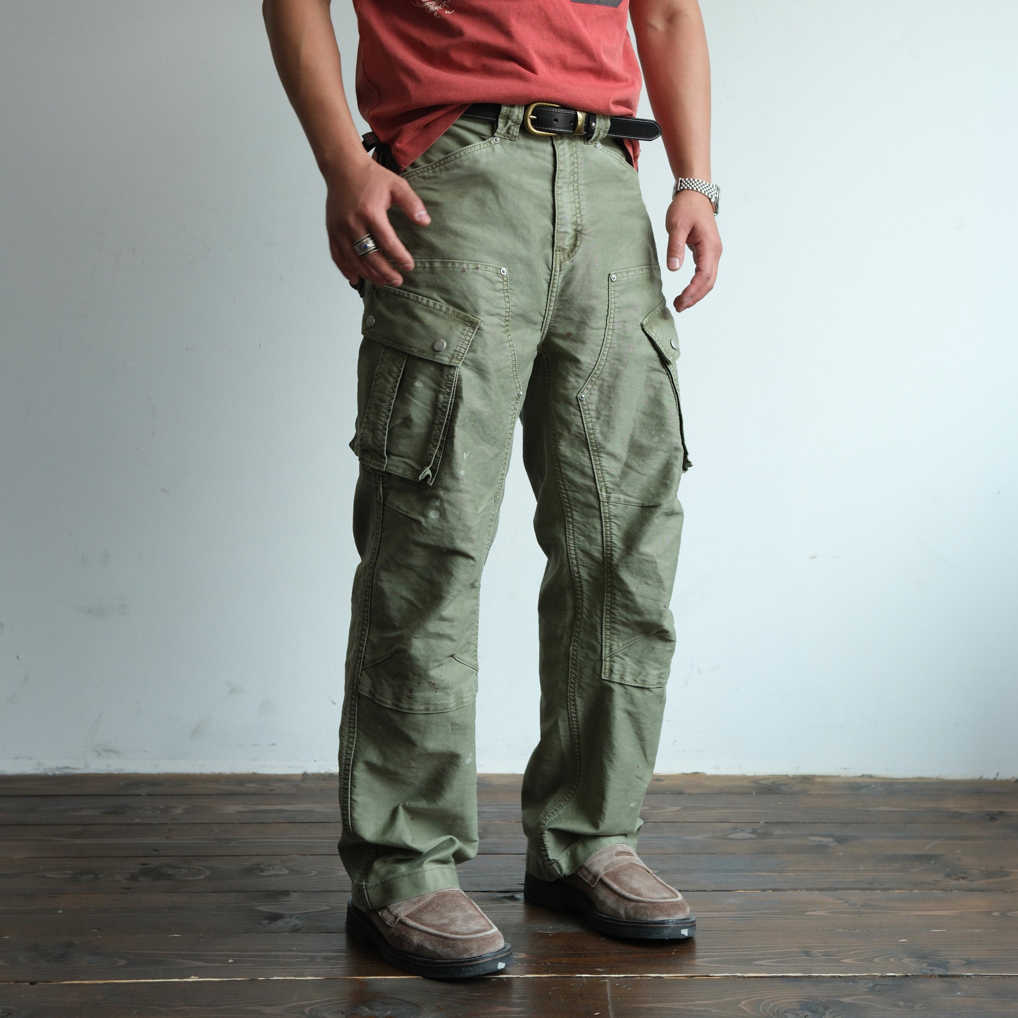 NEIGBORL Retro Washed Multi-Pocket Cargo Pants-Pants-S-Free Shipping Leatheretro