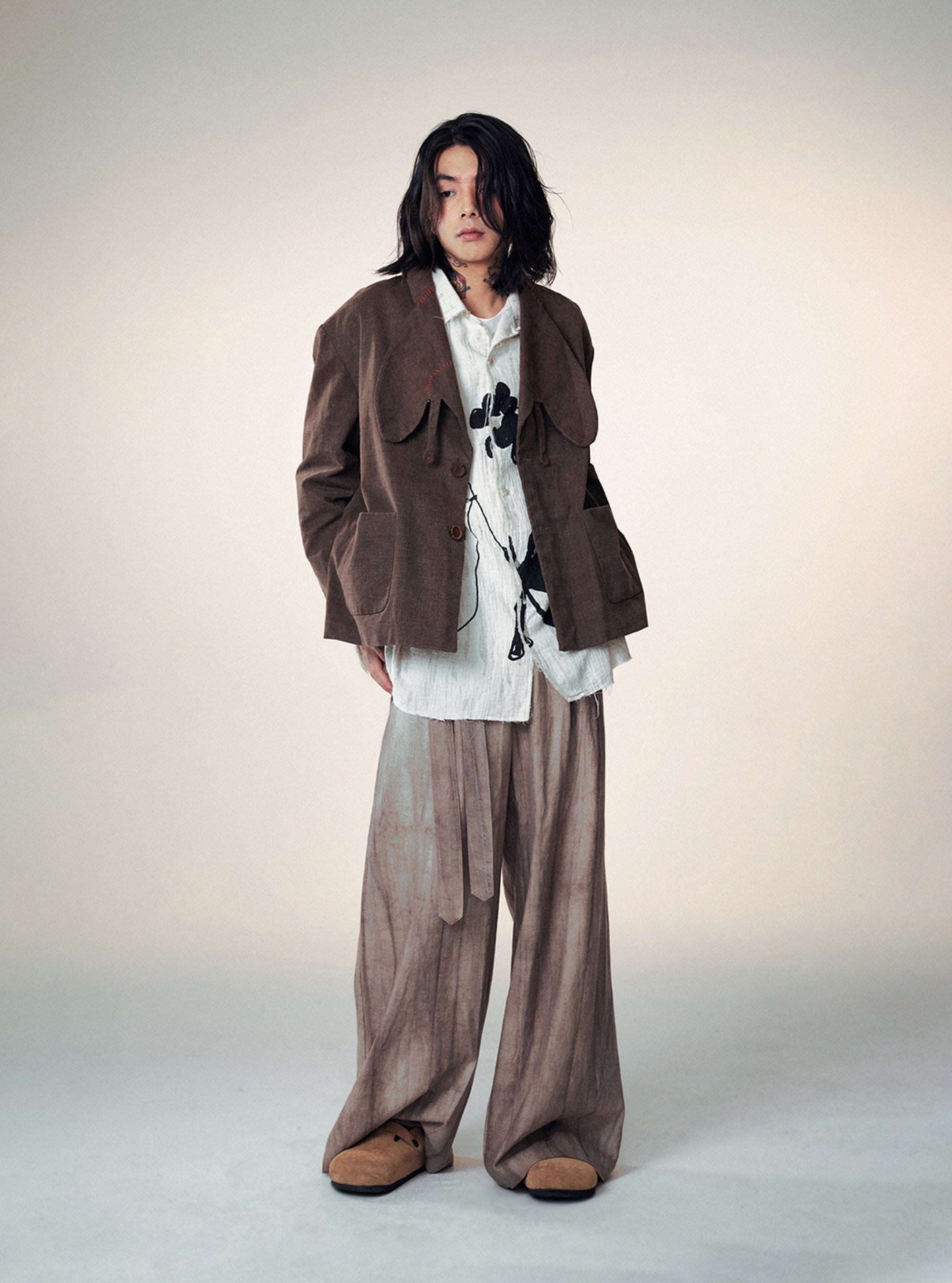 1997 POSTOFFICE Retro Ink Pocket Adjustable Pants-Pants-S-Free Shipping Leatheretro