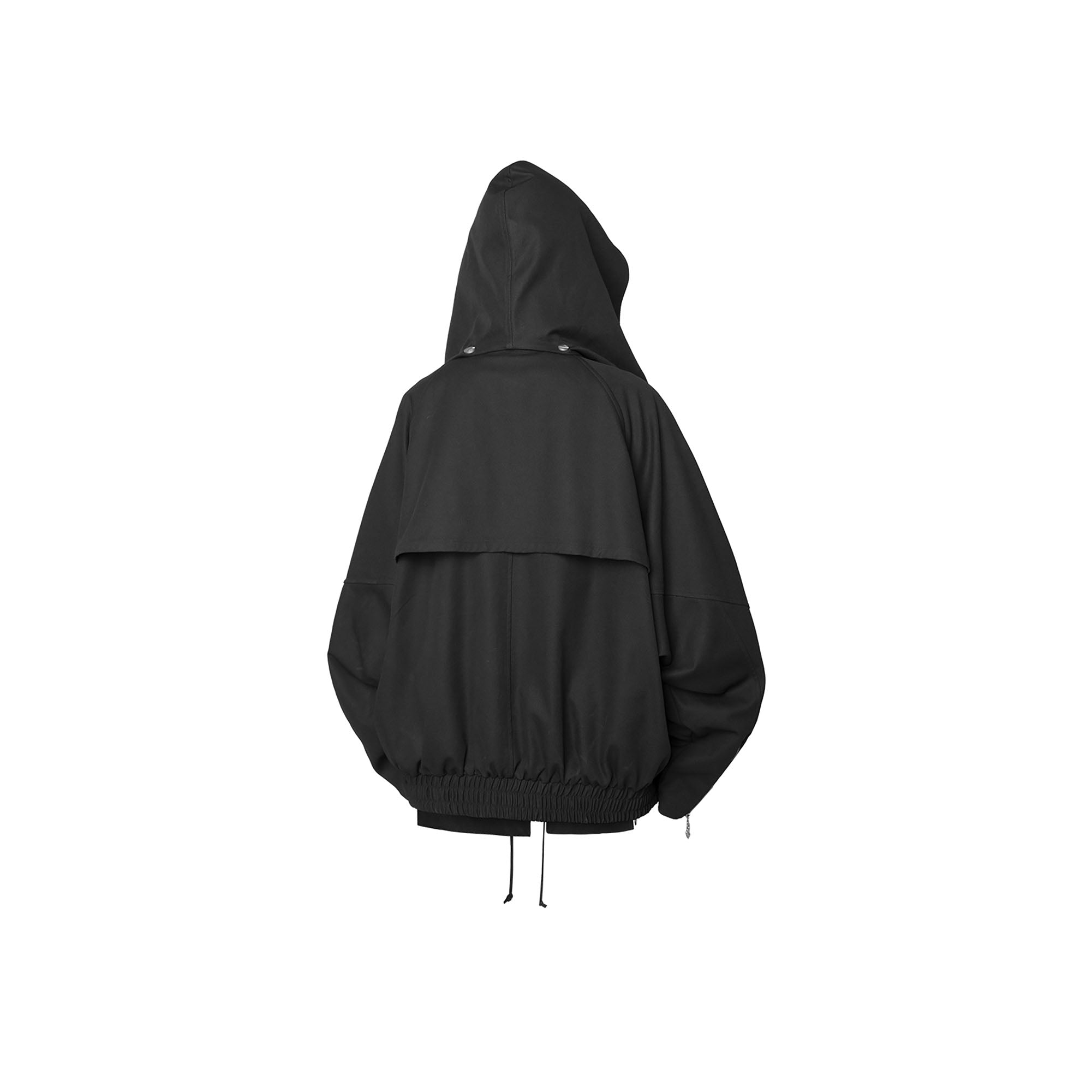 RELABEL Detachable Hood Batwing Sleeve Jacket Black-Jacket-XS (Preorder)-Free Shipping Leatheretro