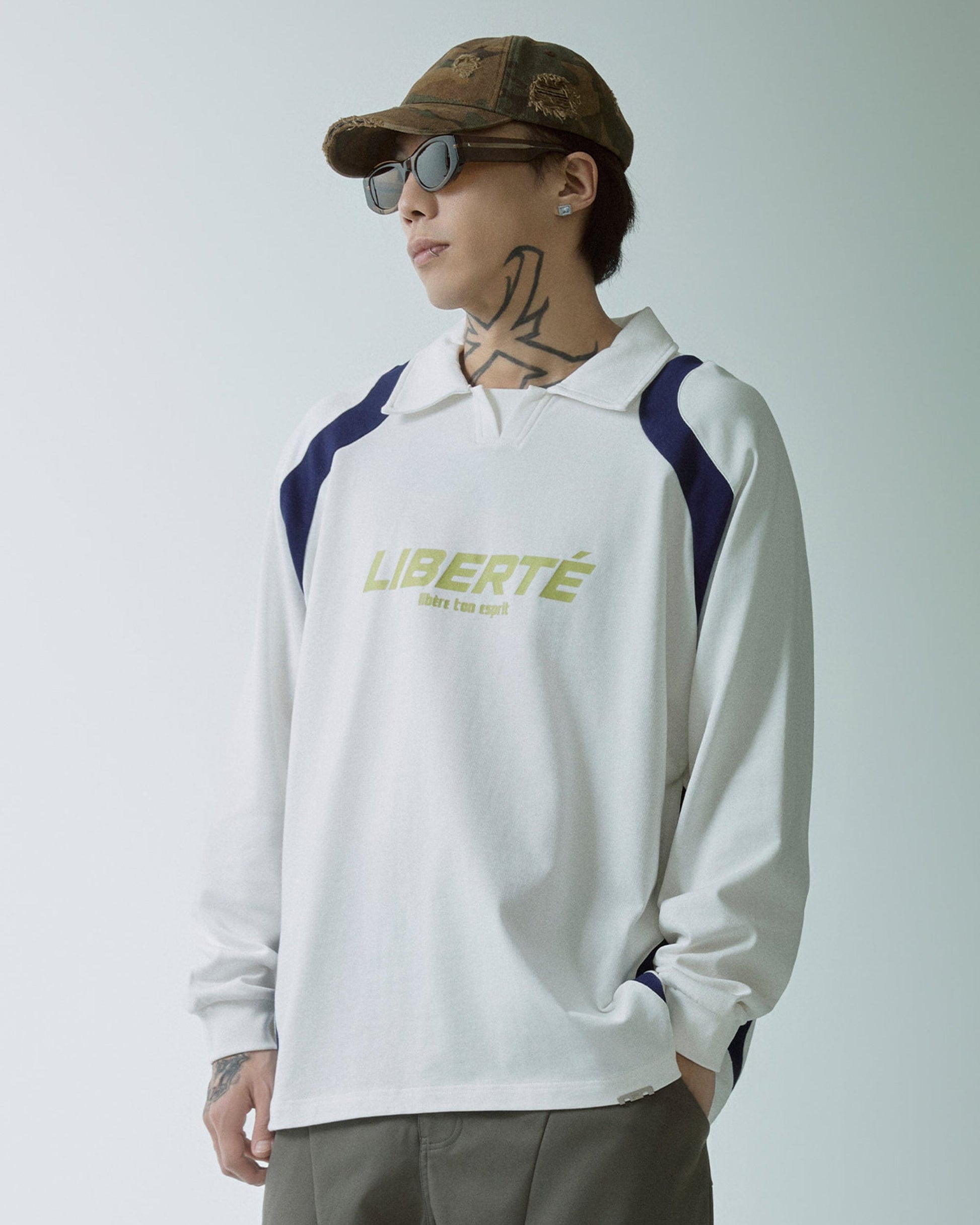 F2CE Retro Deconstructed Raglan Long-Sleeve Tee-L/S Tee-S-Black-Free Shipping Leatheretro