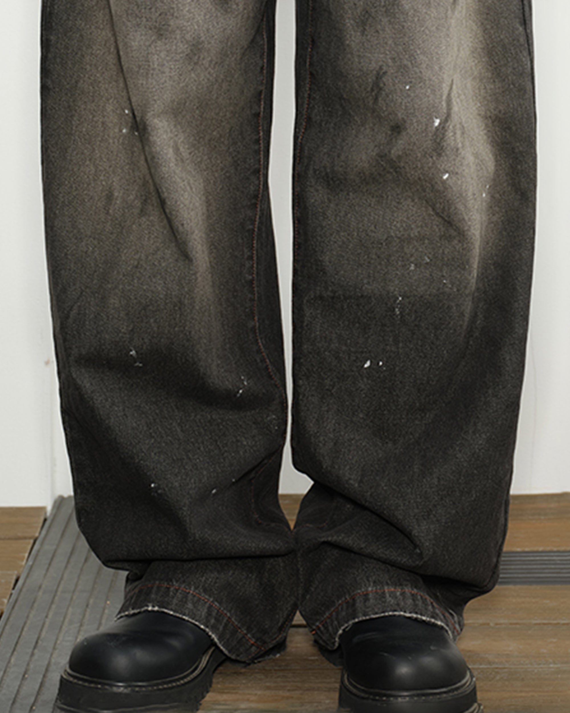 KREATE Eastern Aesthetics Washed Wide-Leg Jeans-Jeans-S-Free Shipping Leatheretro