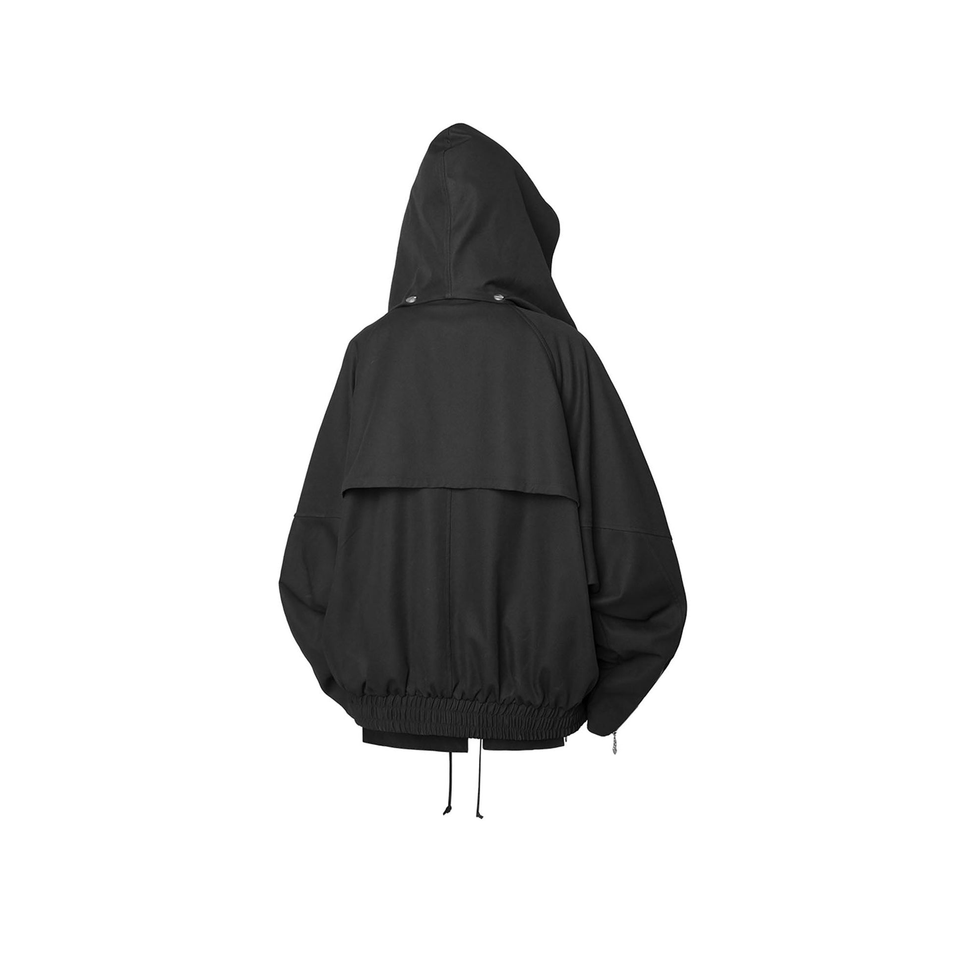 RELABEL Detachable Hood Batwing Sleeve Jacket Black-Jacket-XS (Preorder)-Free Shipping Leatheretro