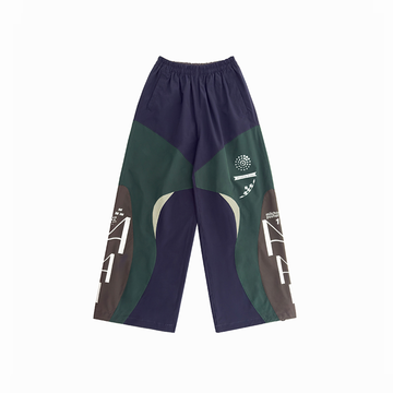 MIICHOUS Contrast Racer Graphic Panel Pants-Pants-S-Free Shipping Leatheretro