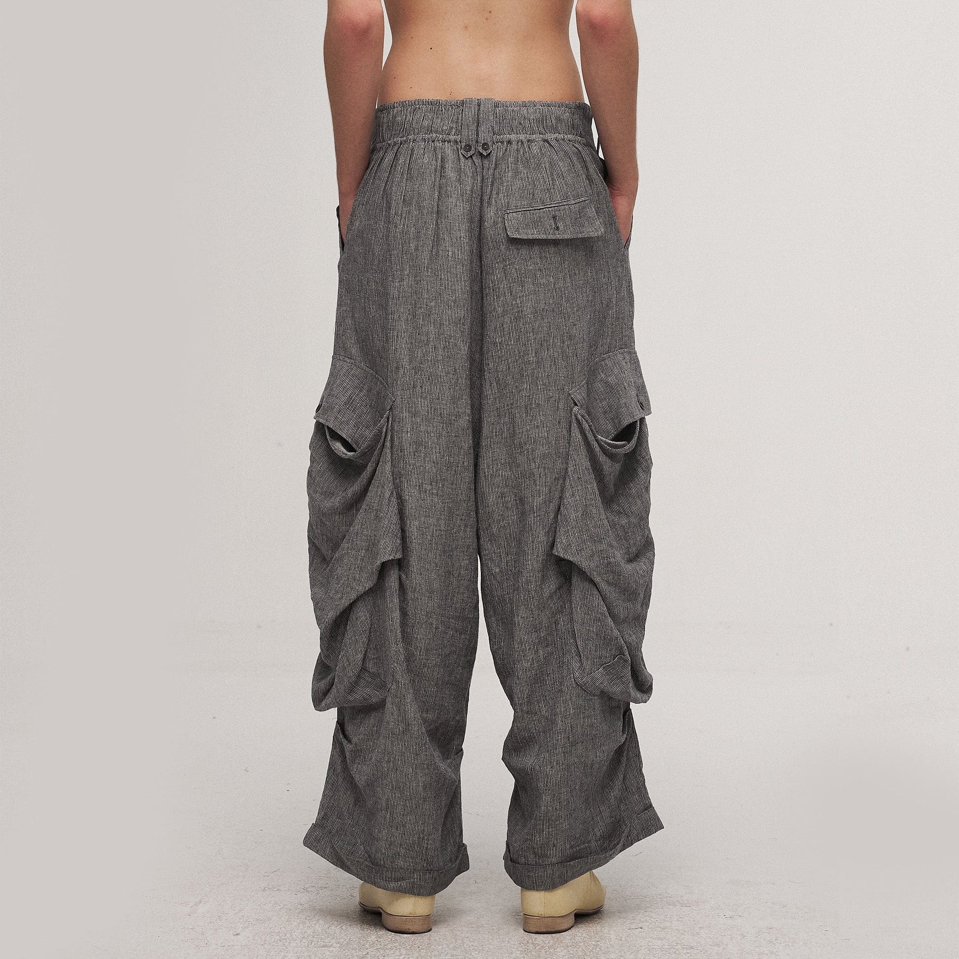 ILNya Nieternite Nifutur Big Pockets Cotton-Linen Wide-Leg Pants-Pants-S (0)-Free Shipping Leatheretro