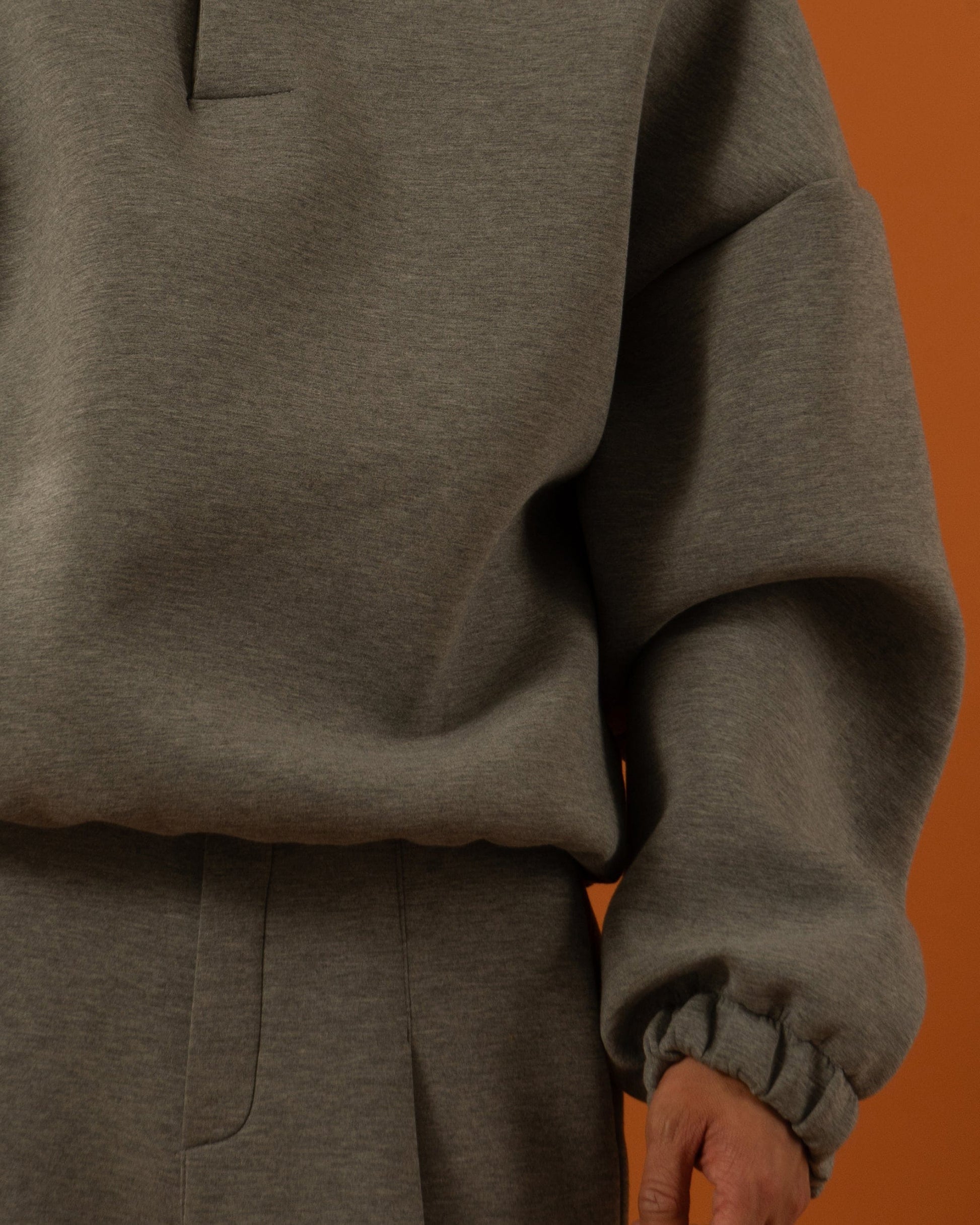 CLP The Astronaut Mockneck Sweatshirt-Sweatshirt-Gray-M-Free Shipping Leatheretro
