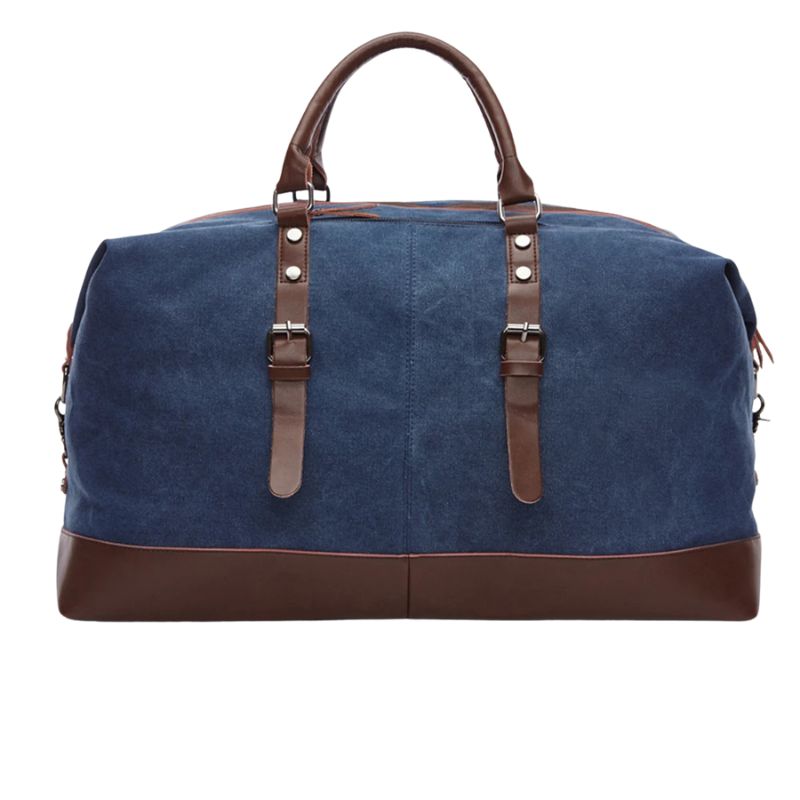 Canvas Men's Carry-On Luggage and Duffel Bag-Duffel Bags-Large-Black-Free Shipping Leatheretro